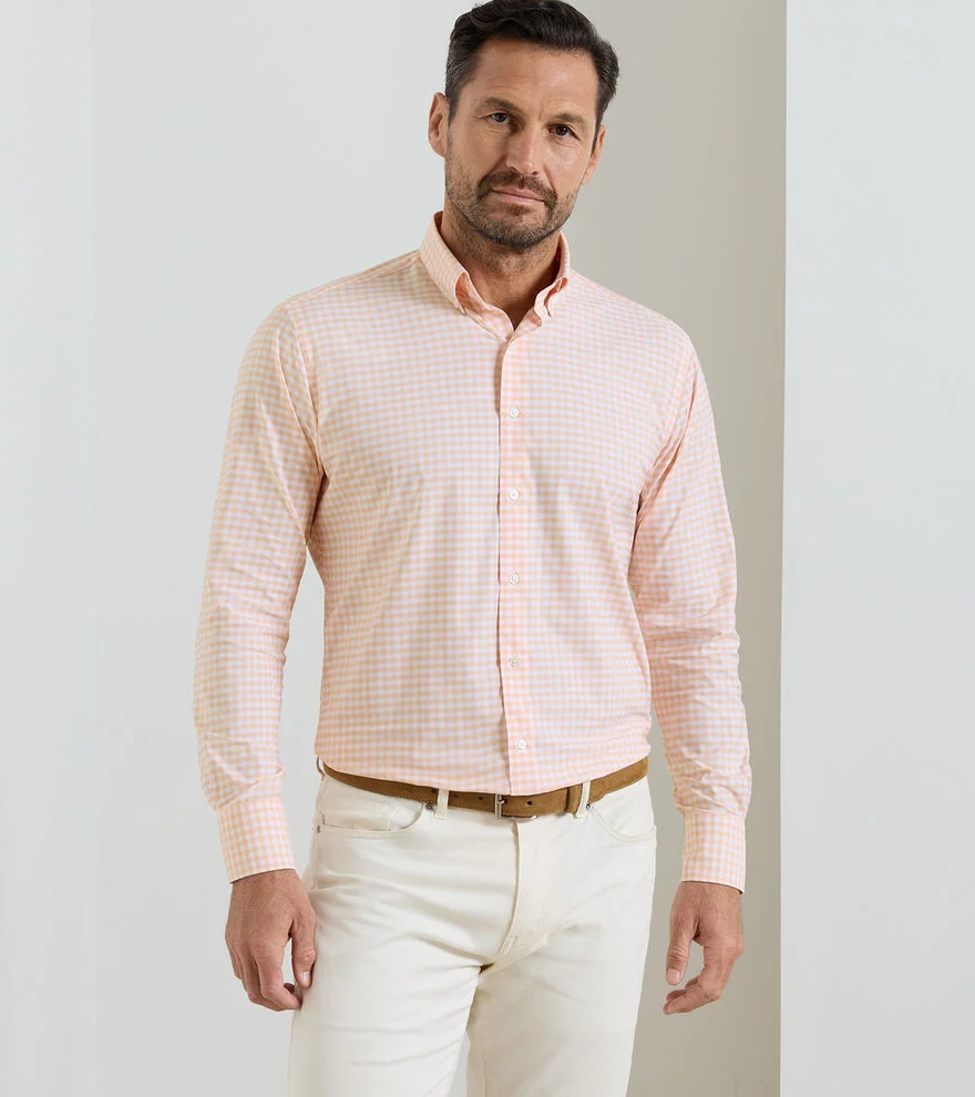 Lewis Performance Twill Shirt - Cosmic Peach
