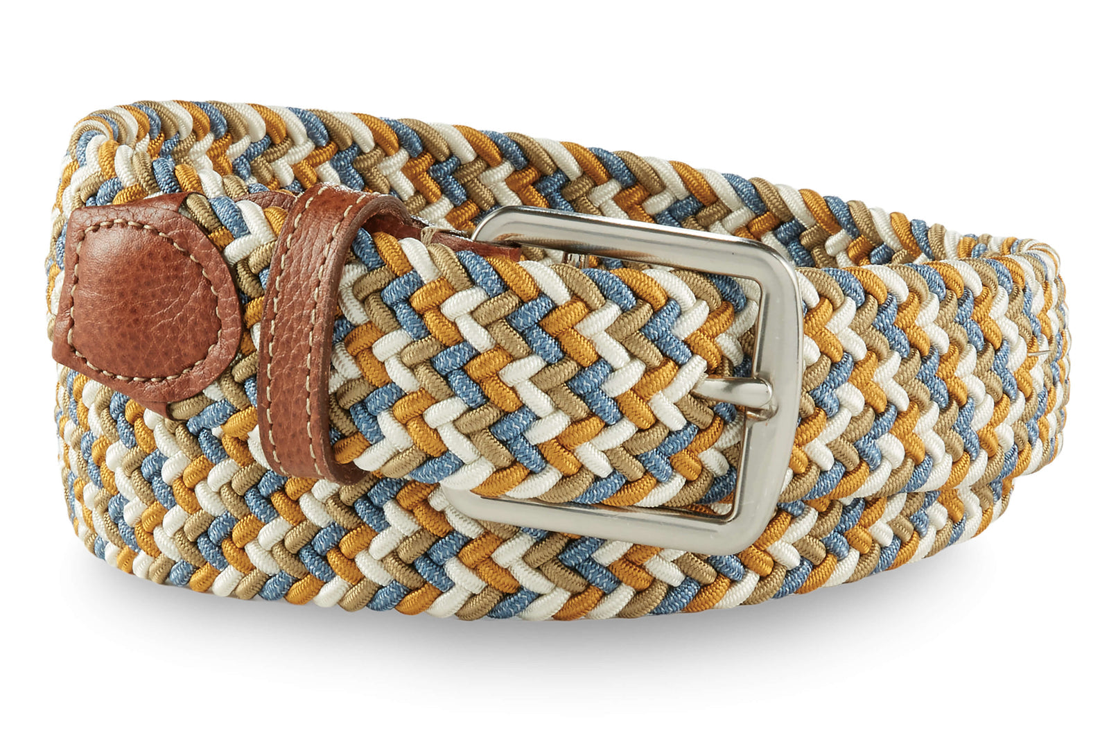 Newport Woven Italian Rayon Belt - Pina Colada