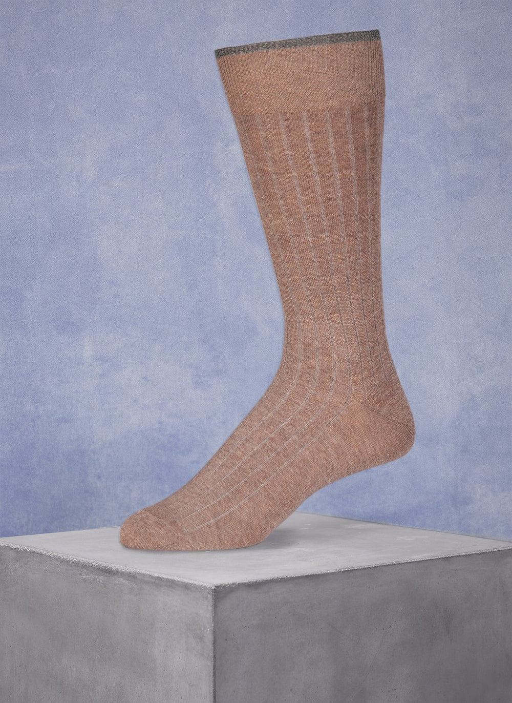 Heather Taupe Cotton Sock