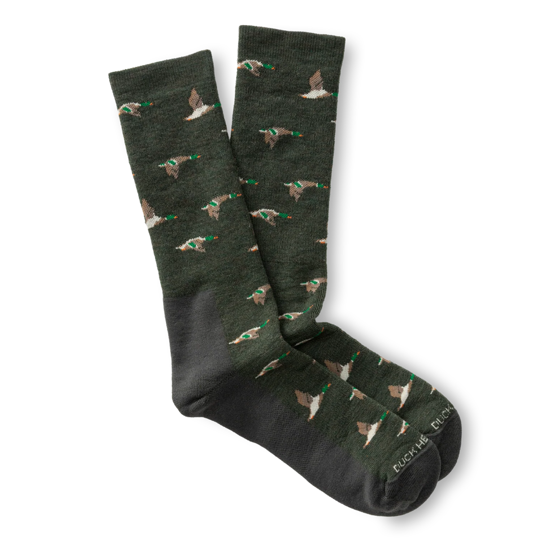 Mallard Merino Wool Sock - Dark Forest Green