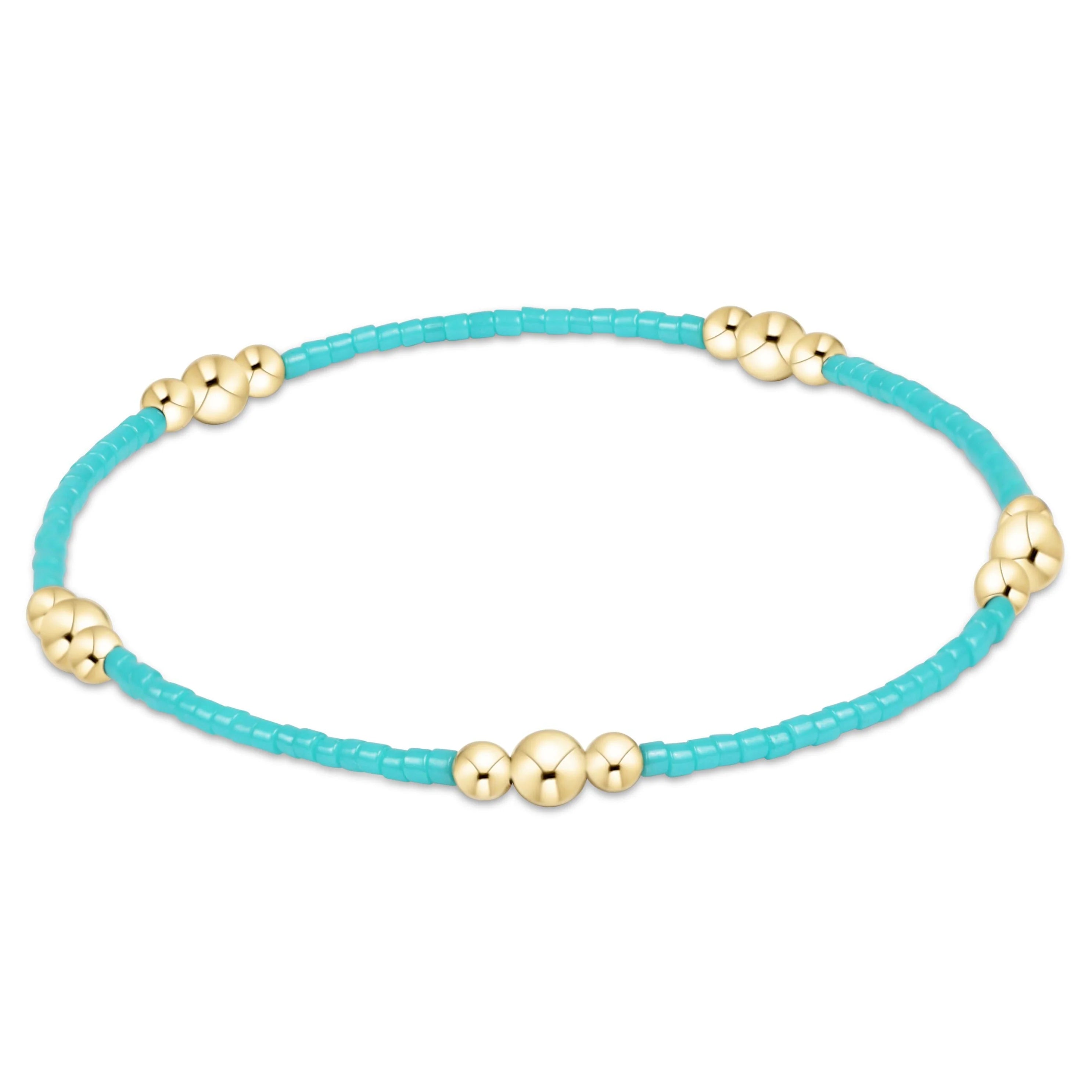 EN-Hope Purpose Gold Bead Bracelet-Spring Collection