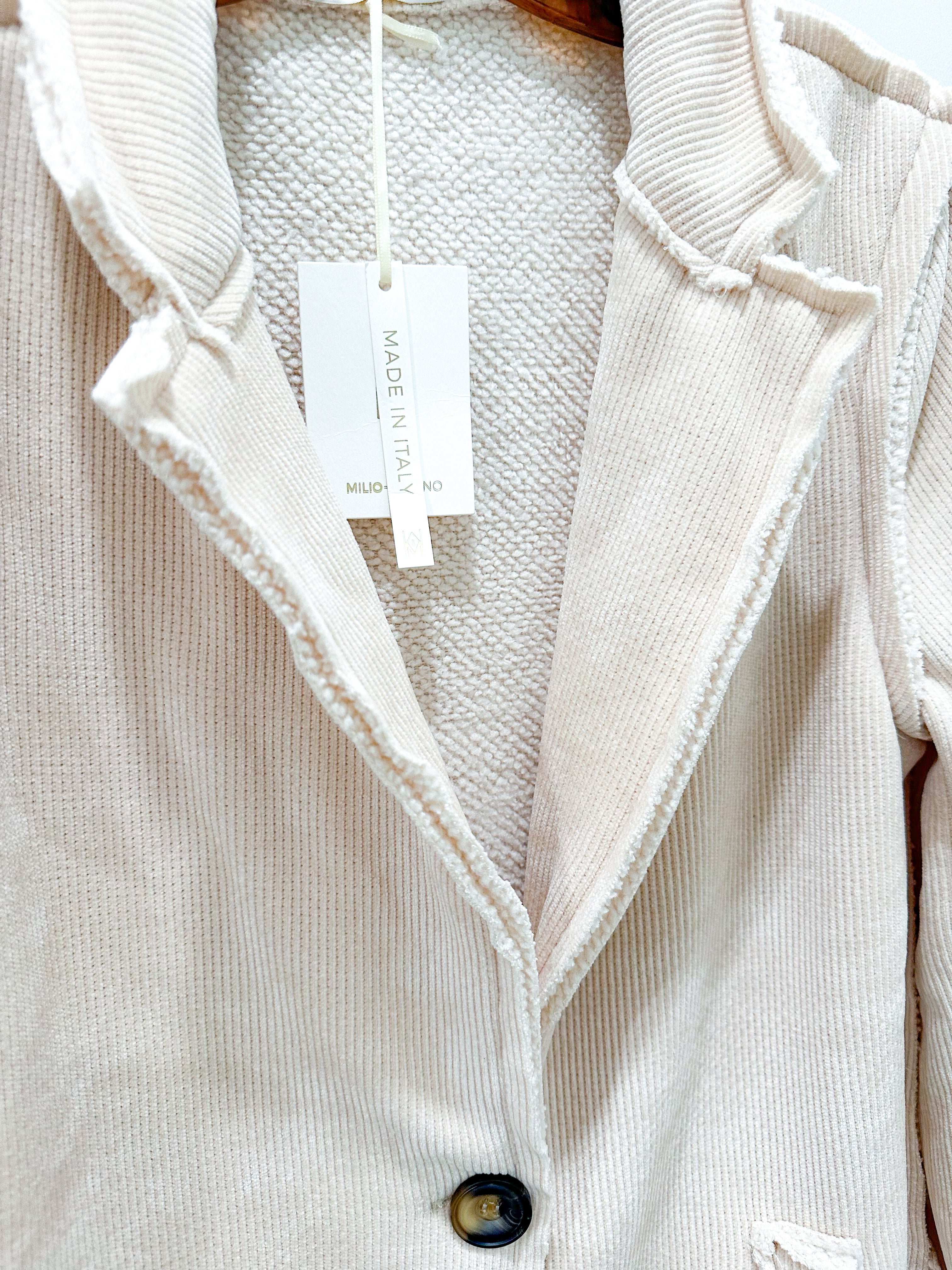 Corduroy Cream Car Coat