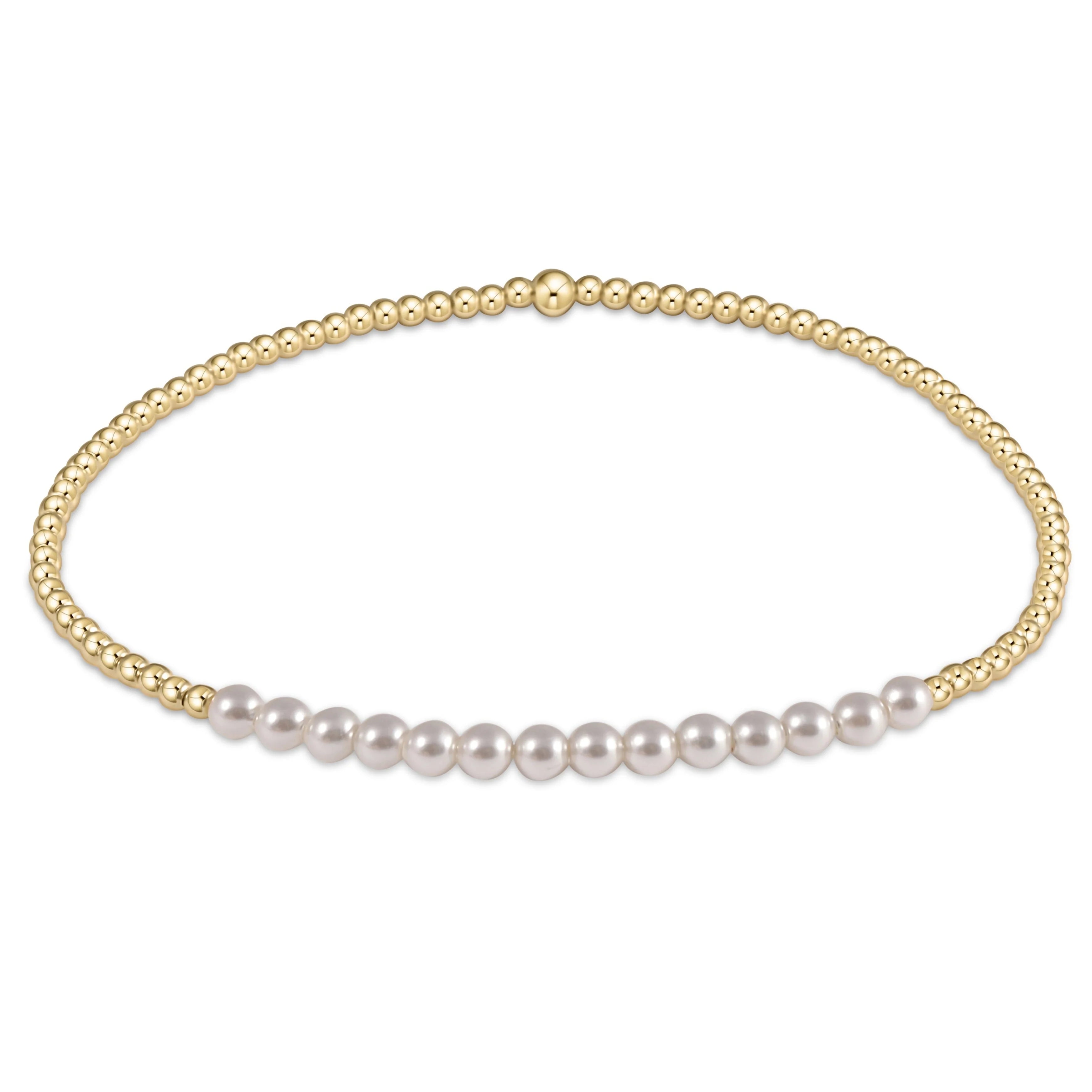 Gold Bliss 2mm Pearl Bracelet-EN