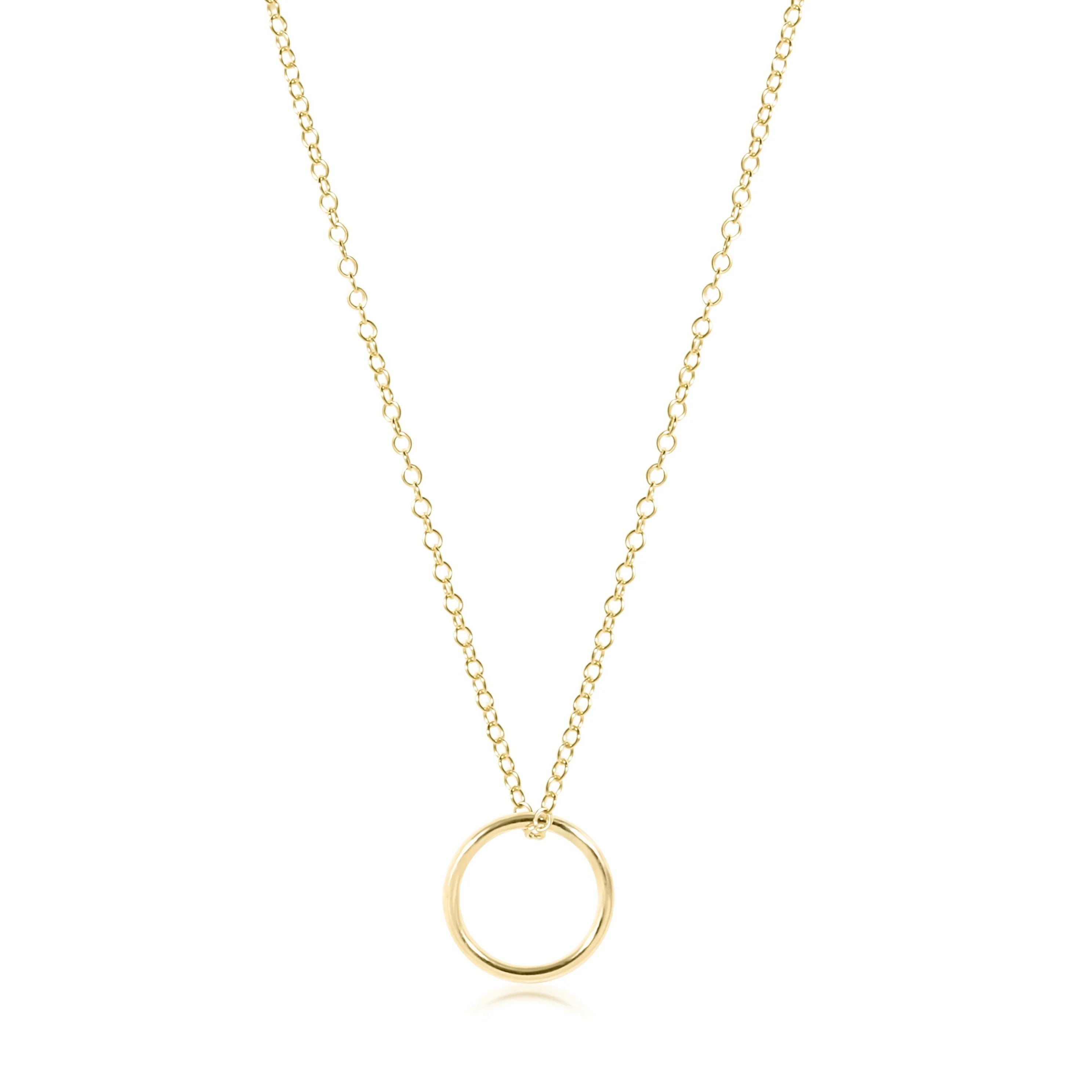 Halo Gold Charm-16" necklace-gold