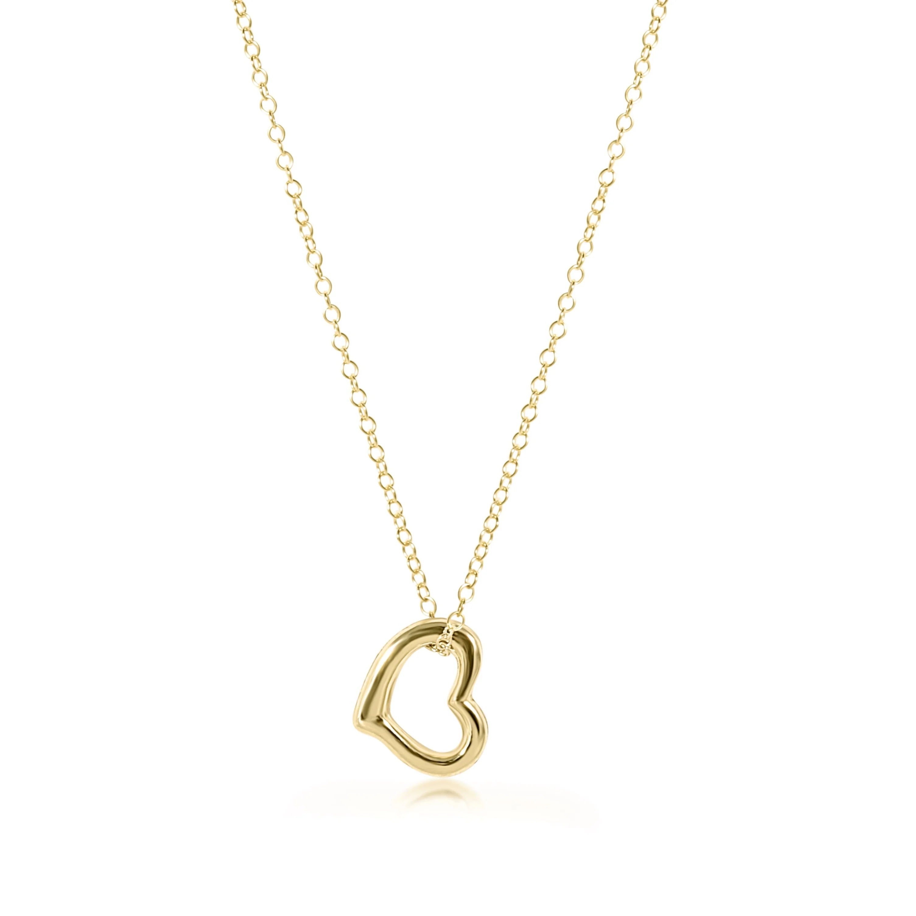 Love Gold Charm Necklace-16"