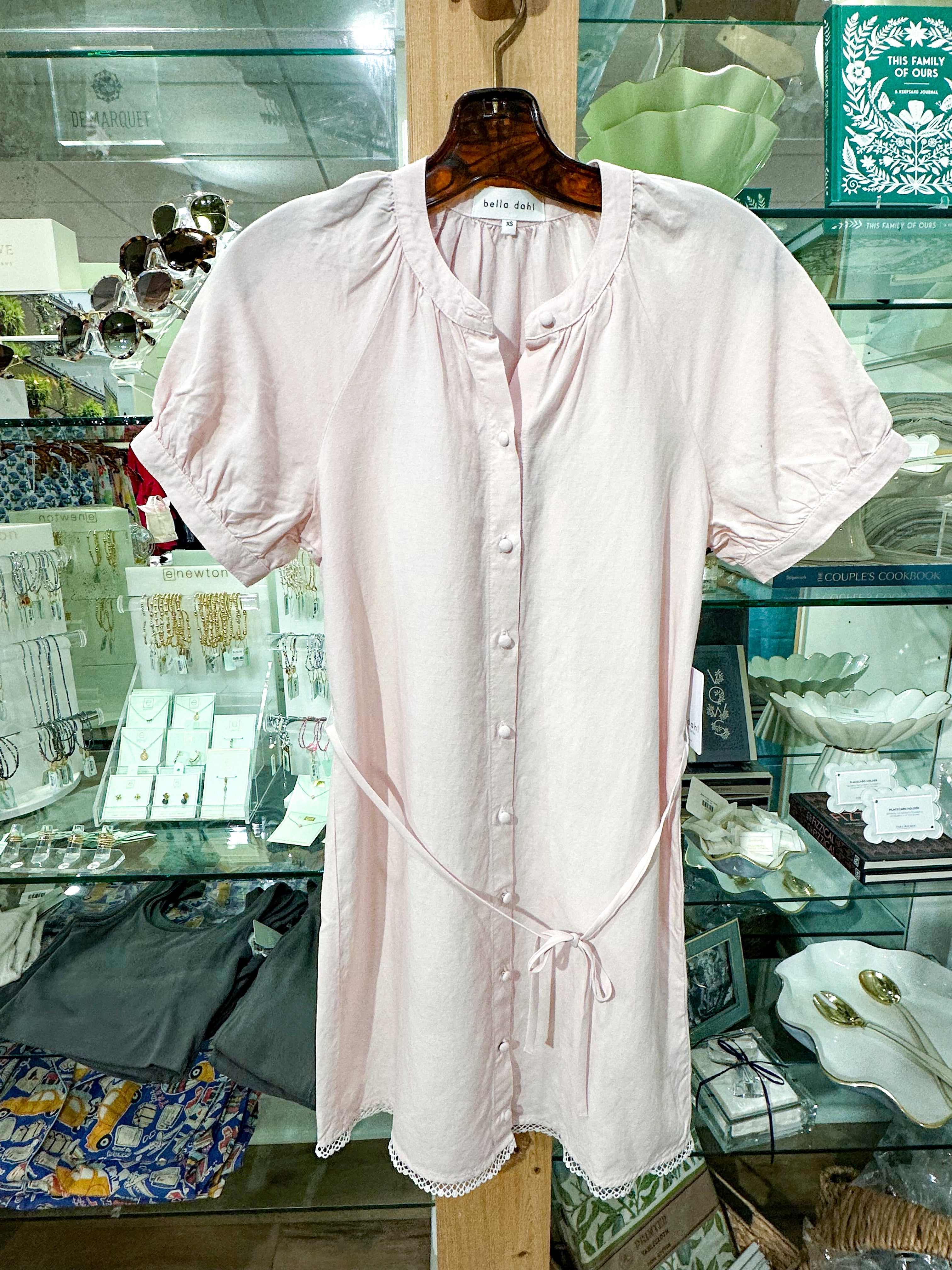 Bella Dahl Short Sleeve Raglan Mii Dress-BALLET PINK