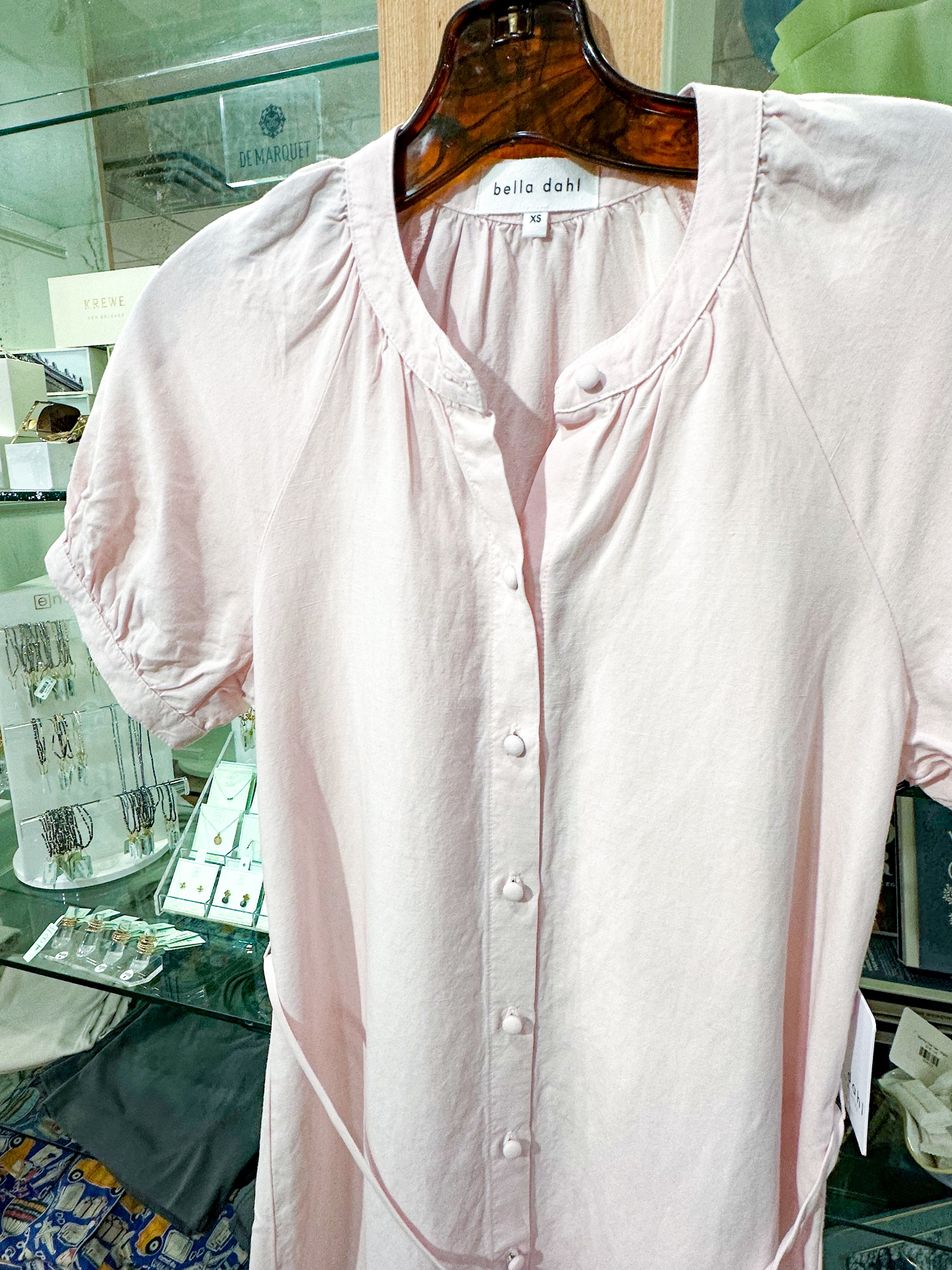 Bella Dahl Short Sleeve Raglan Mii Dress-BALLET PINK