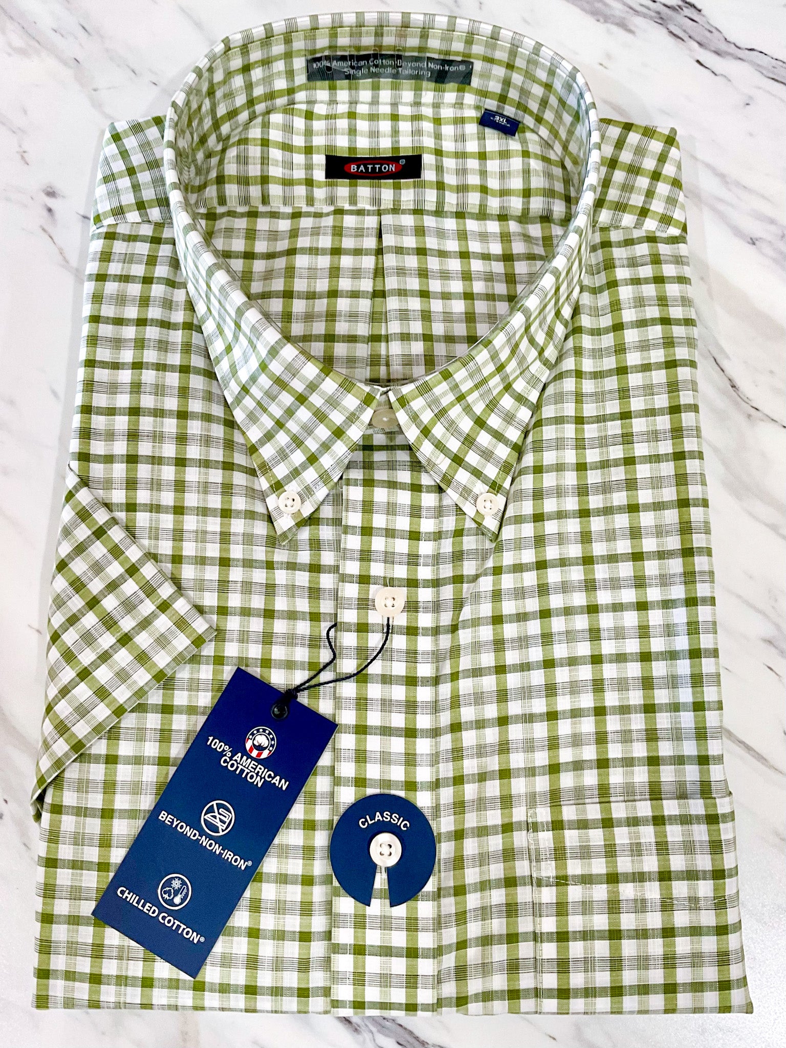 Baldwin Cotton Non-Iron Short Sleeve Shirt