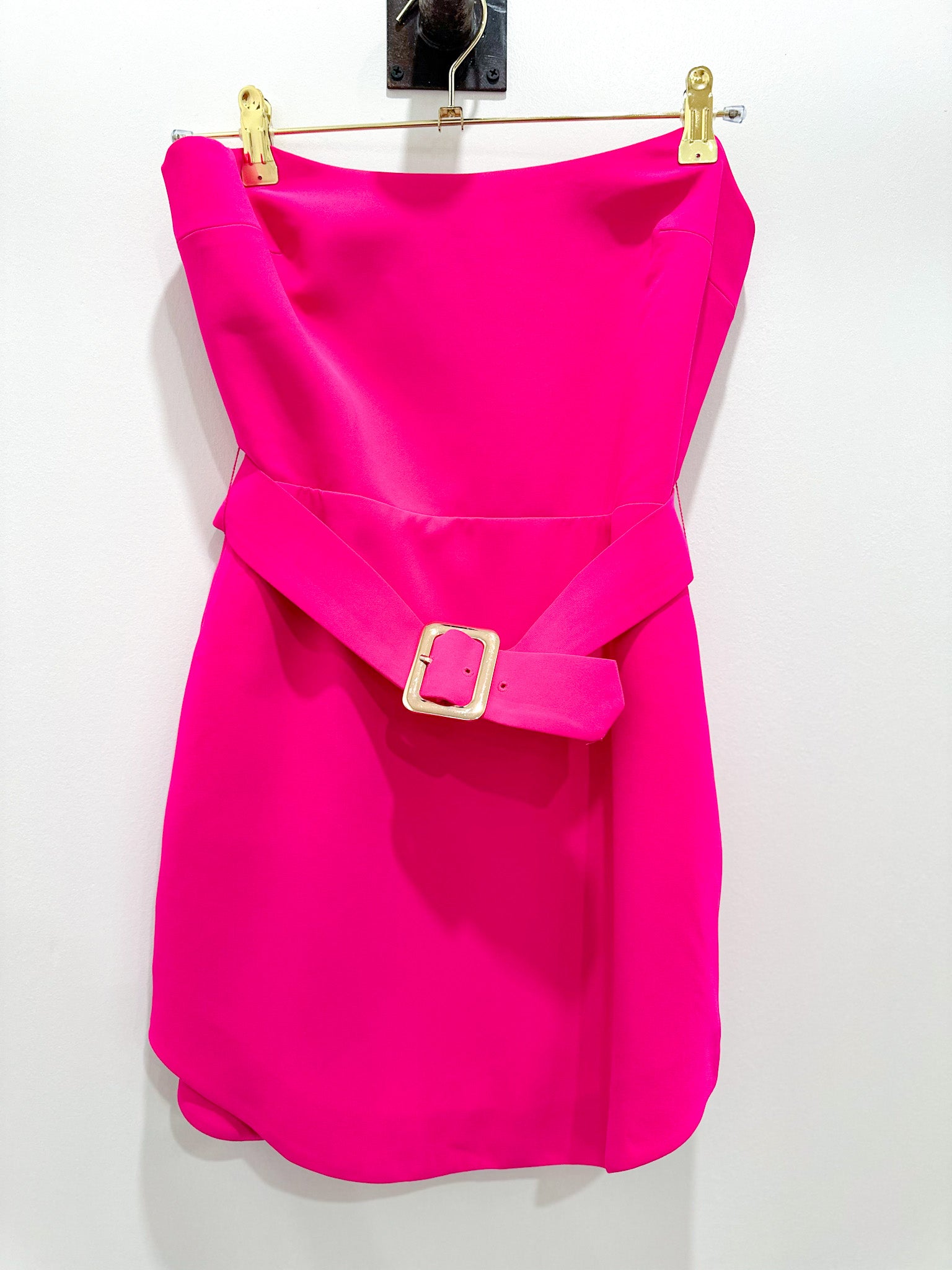 Strapless Mini Fae Dress-Hot Pink