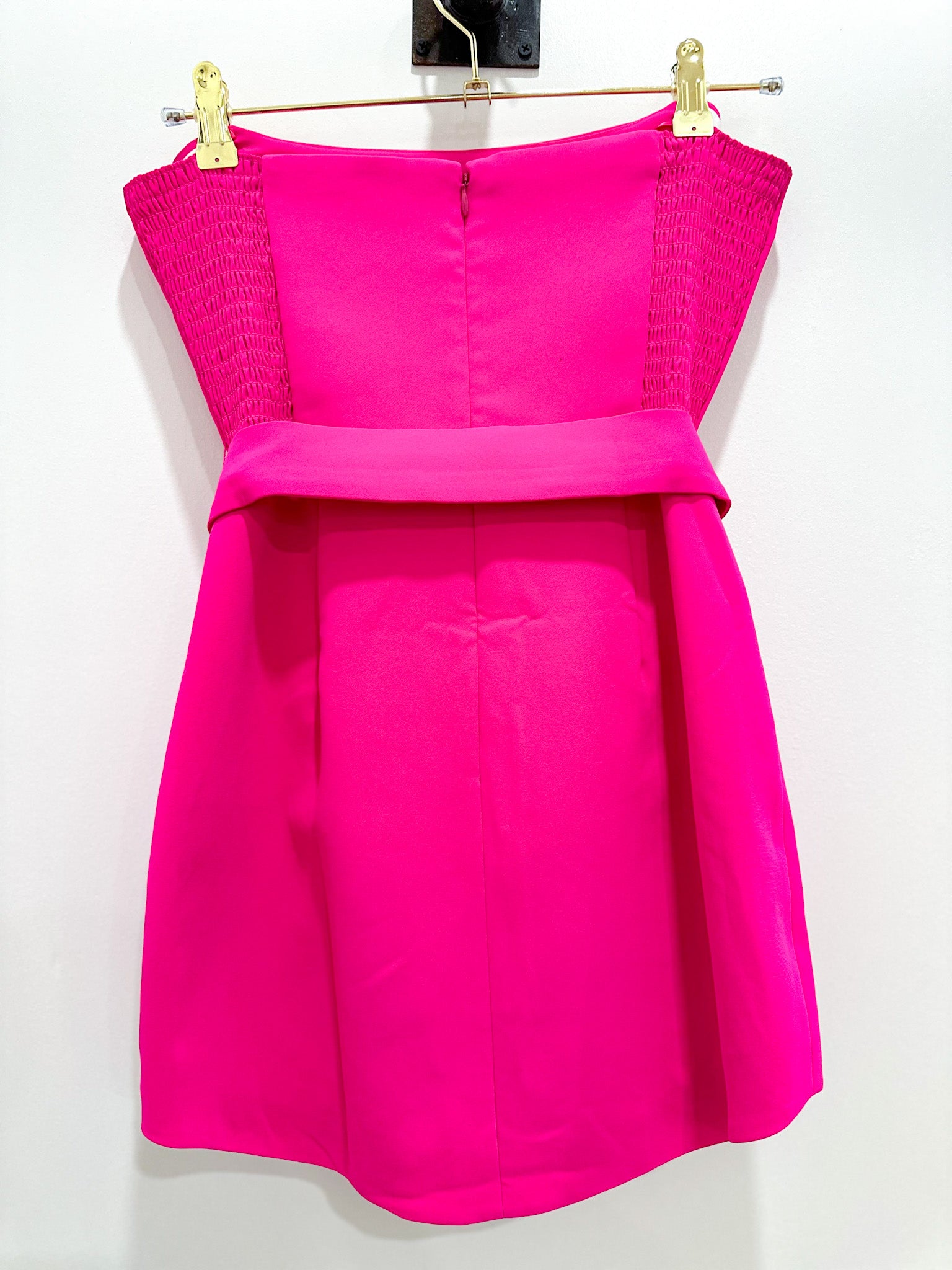 Strapless Mini Fae Dress-Hot Pink