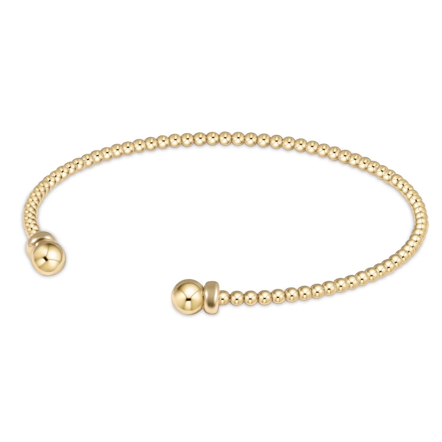 EN-Classic Gold 2mm Bead Bead Cuff