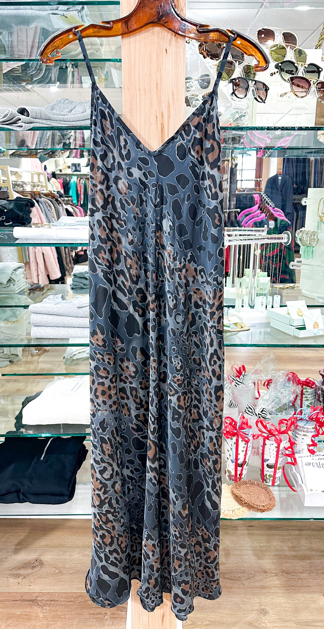 Italian Leopard Maxi Dress