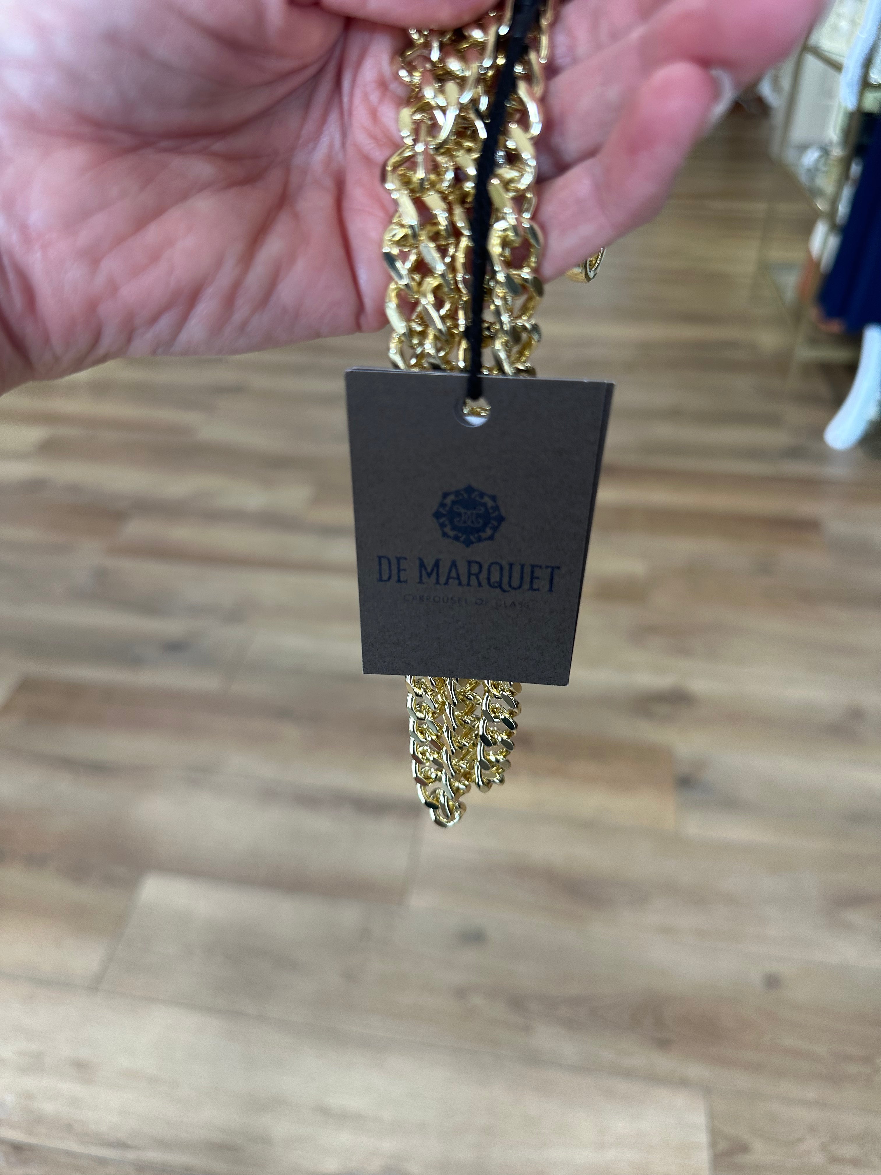 De Marquet Gold Crossbody Chain Strap
