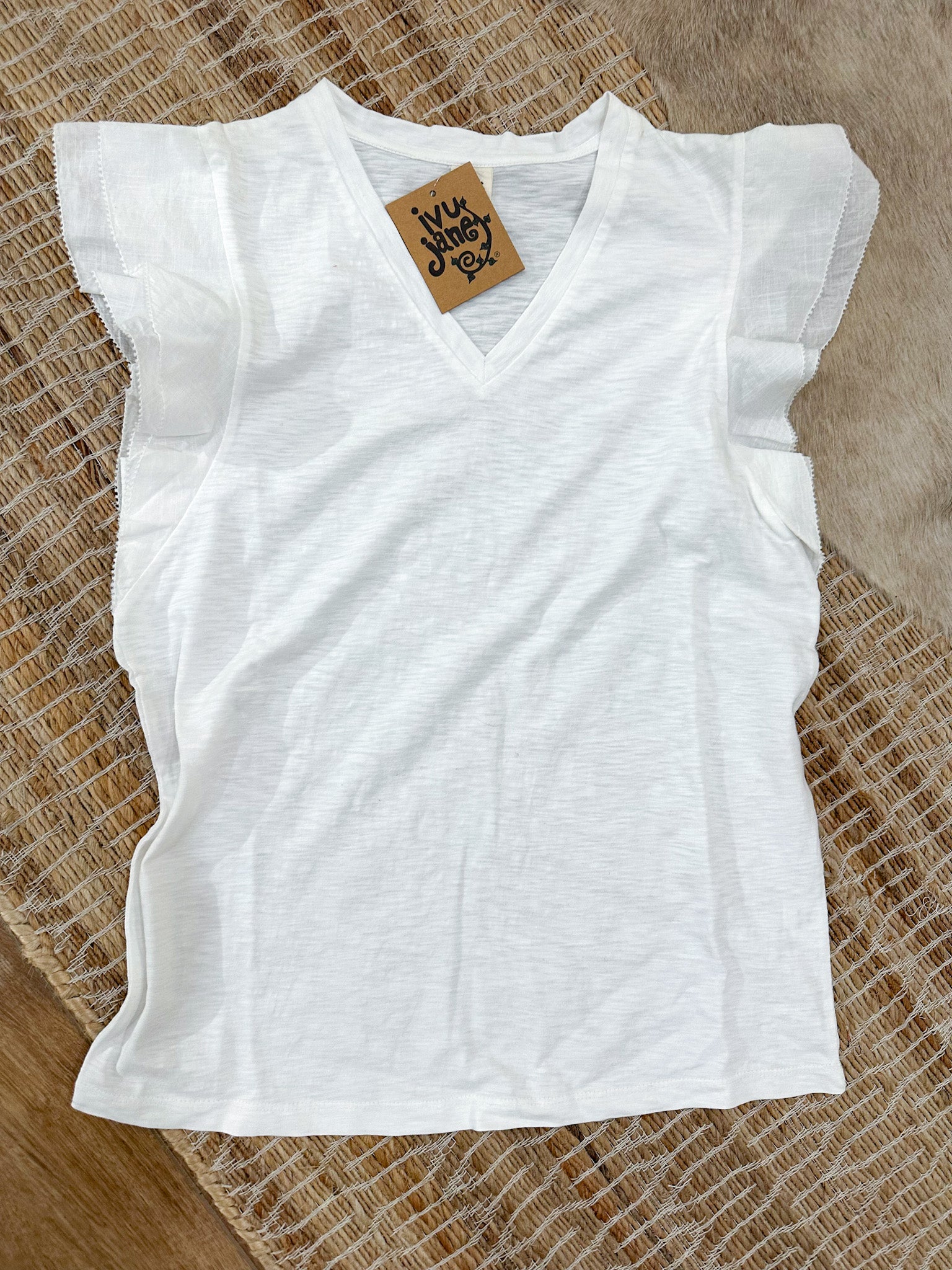 White Flouncy Sleeveless Top