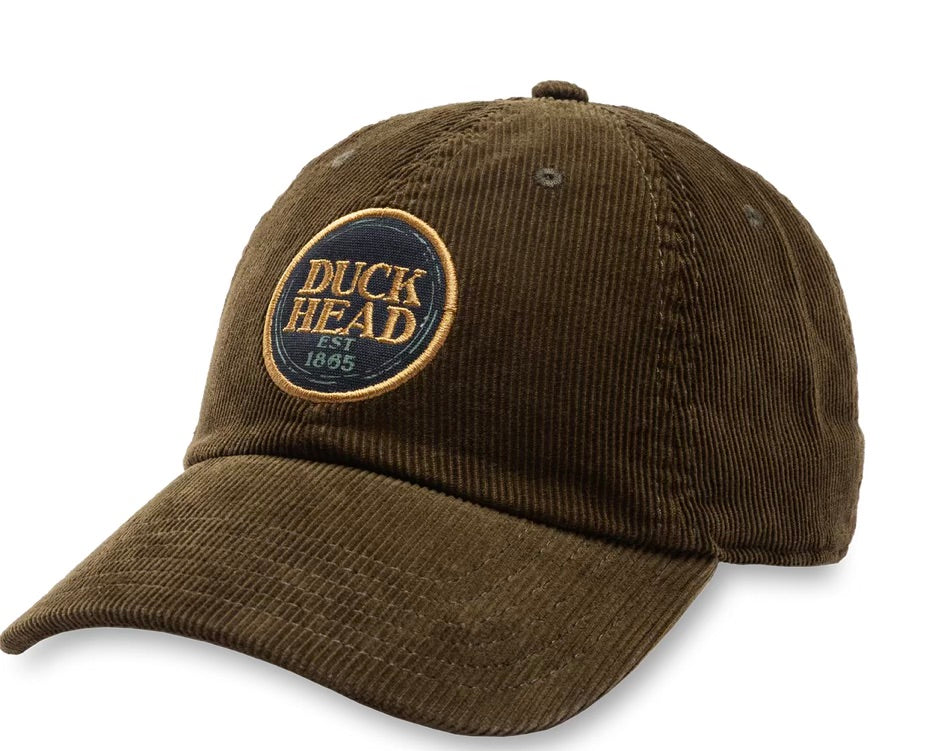 Corduroy Hat With Canvas Patch - Dark Olive