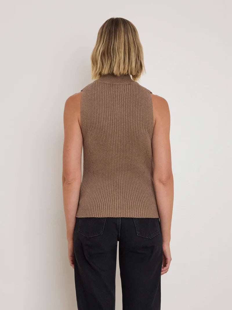 Ira Sweater Vest-Biscotti