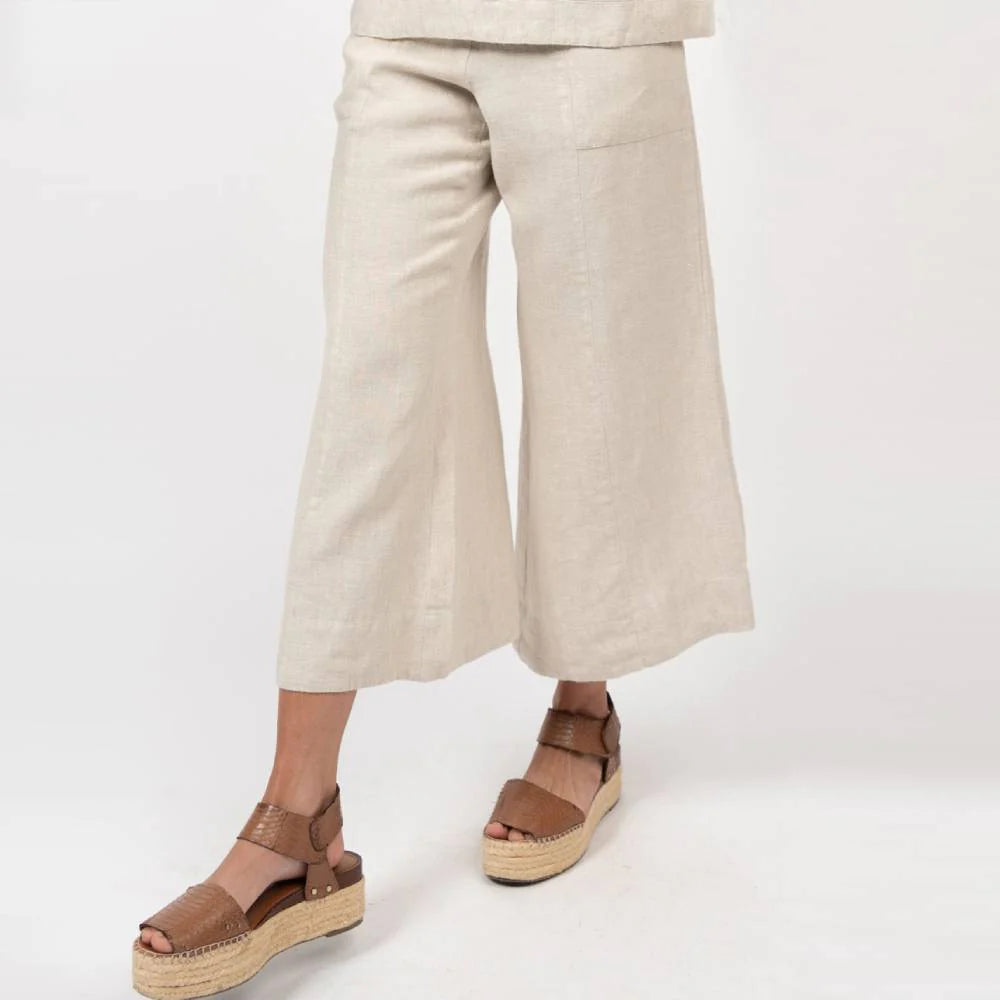 Linen Slouch Pocket Pant in Natural