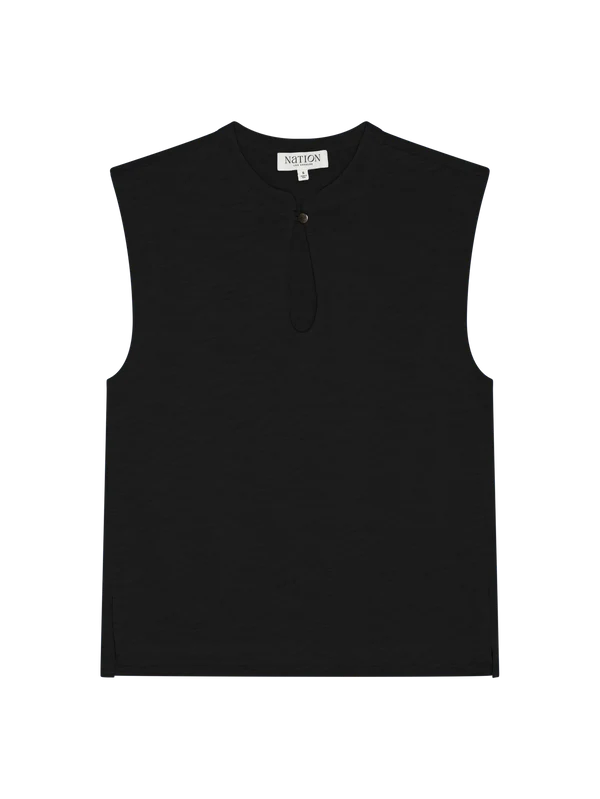 Luna Keyhole Tank-Jet Black