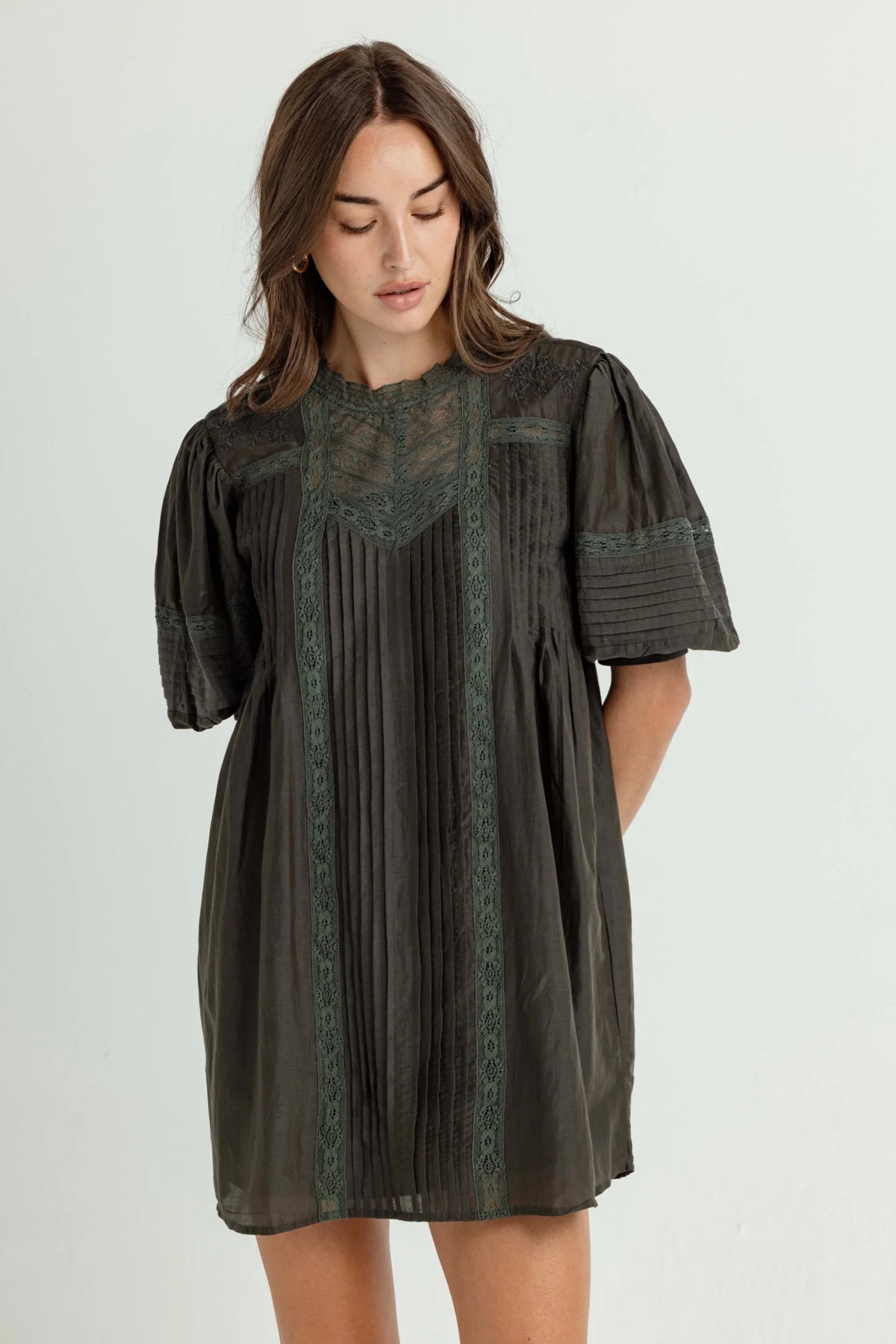 Marlow Dress-Moorland Green