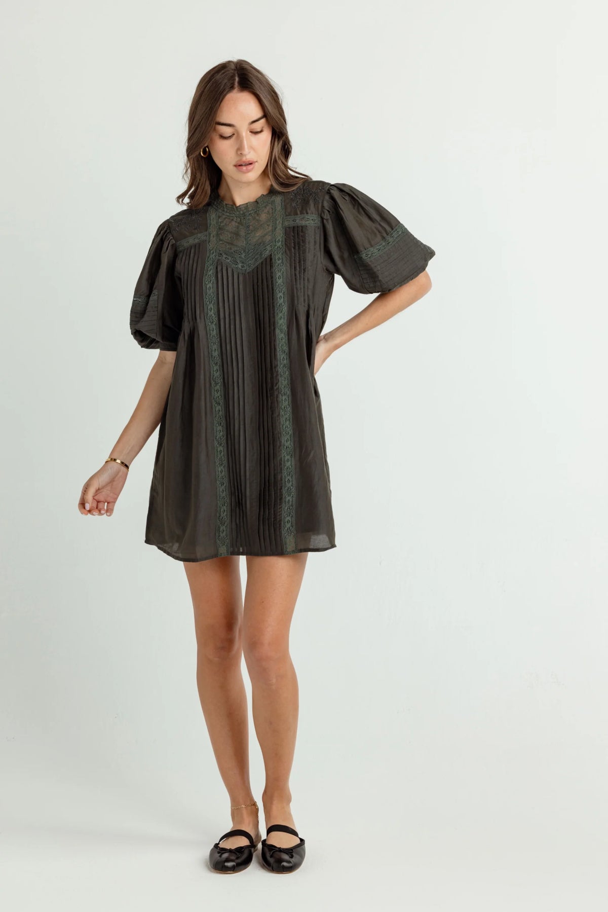 Marlow Dress-Moorland Green