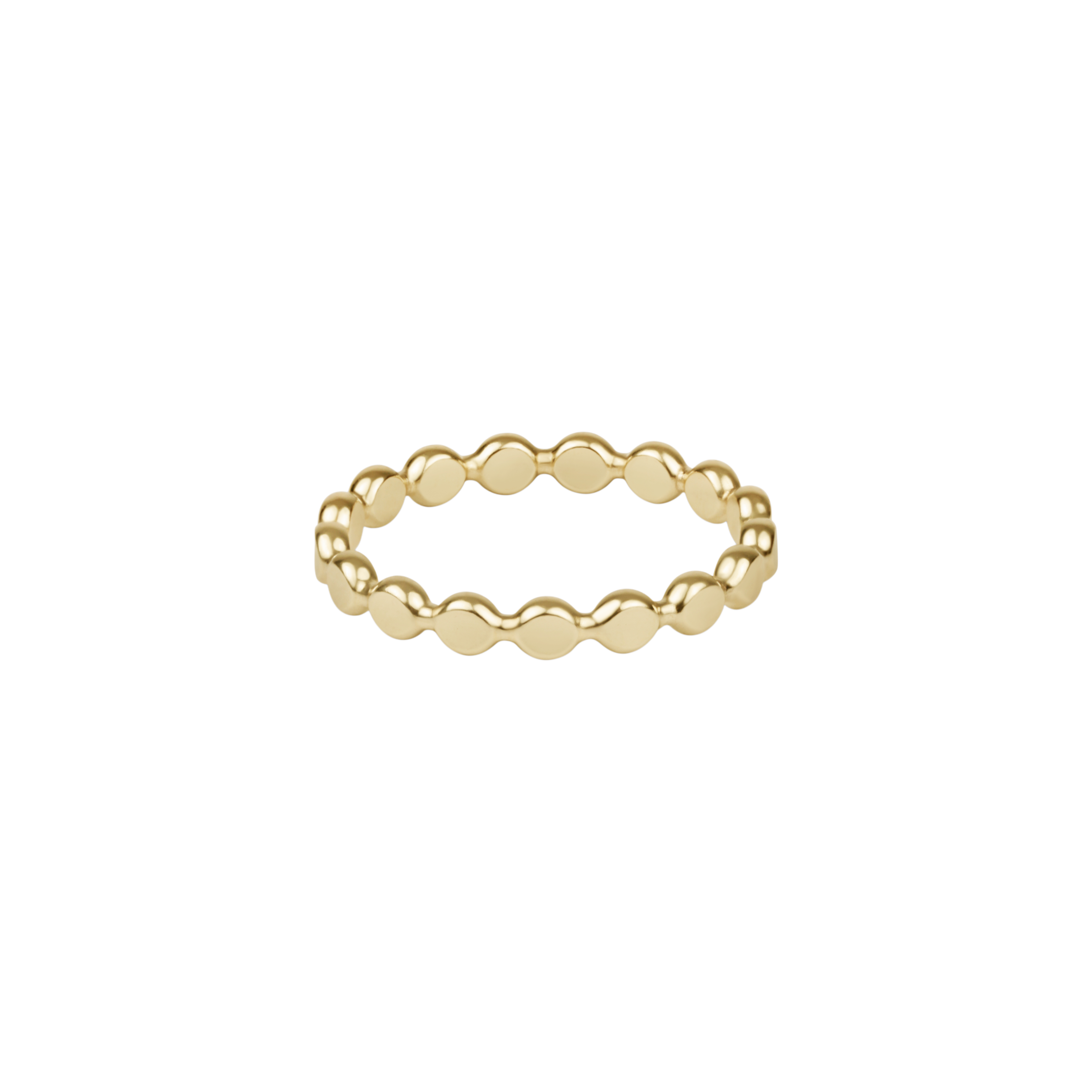 EN-Classic Gold 2.5mm Beaded Disc Ring