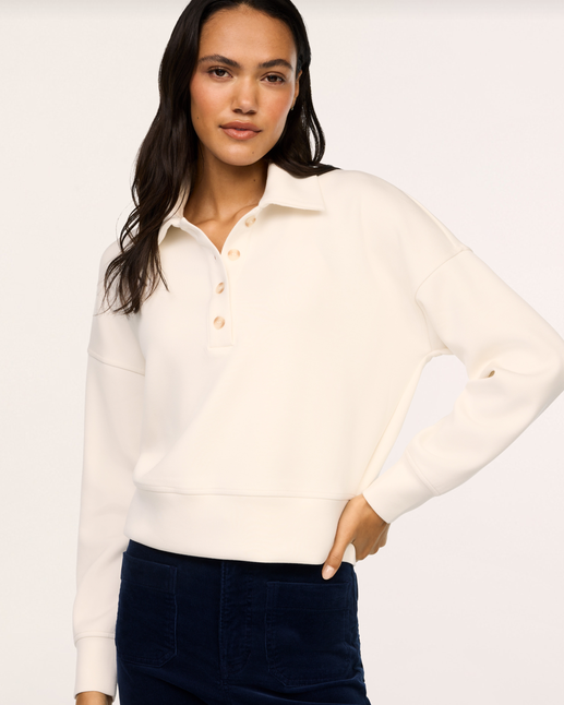 SPANX Rugby Pullover-Ivory