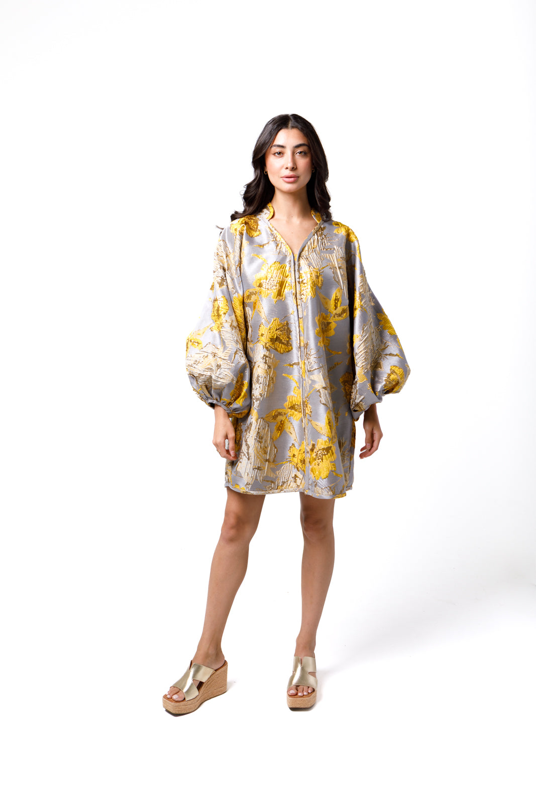 Amelia Dress- Lemon Floral