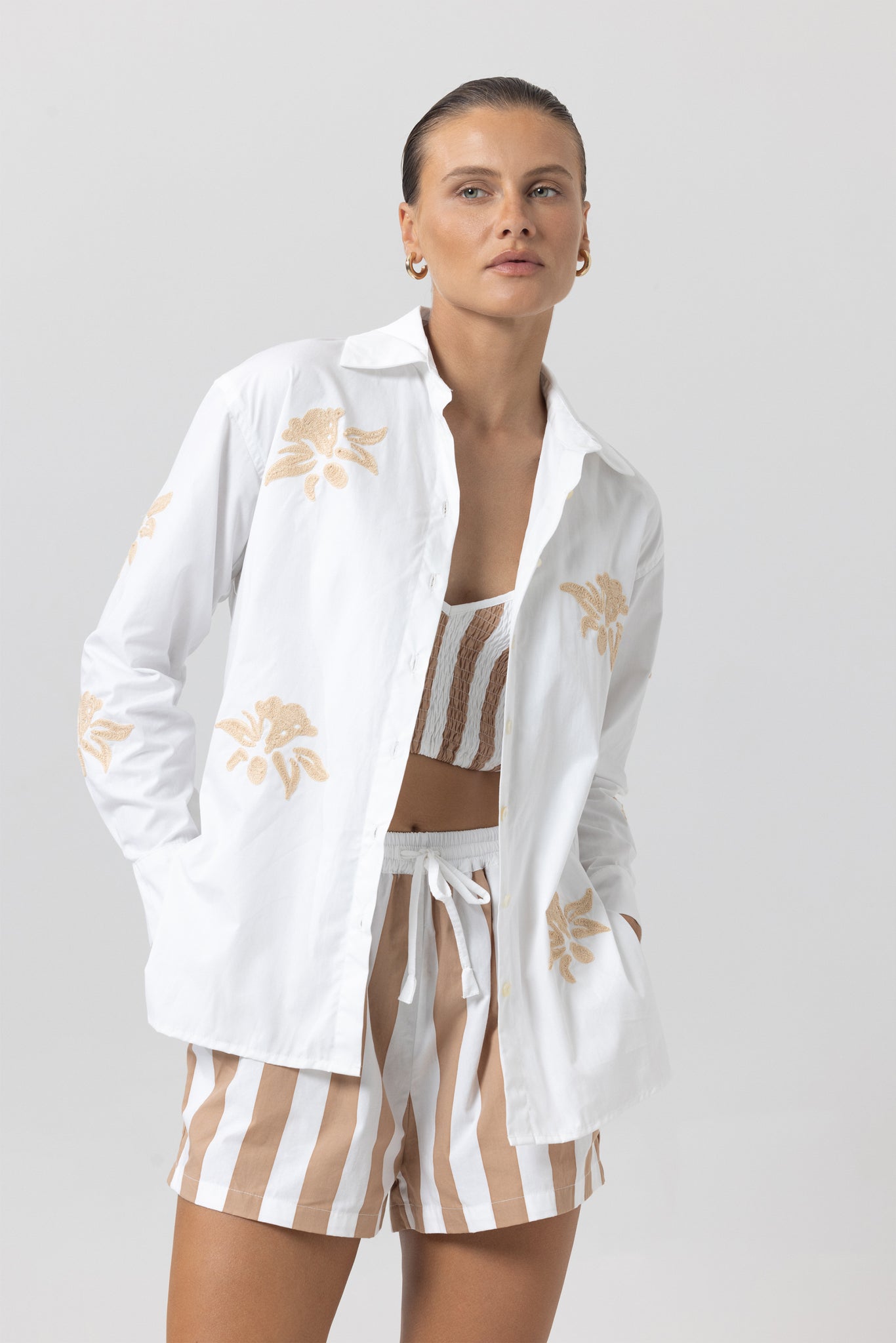 Jayce Embroidered Poplin Shirt