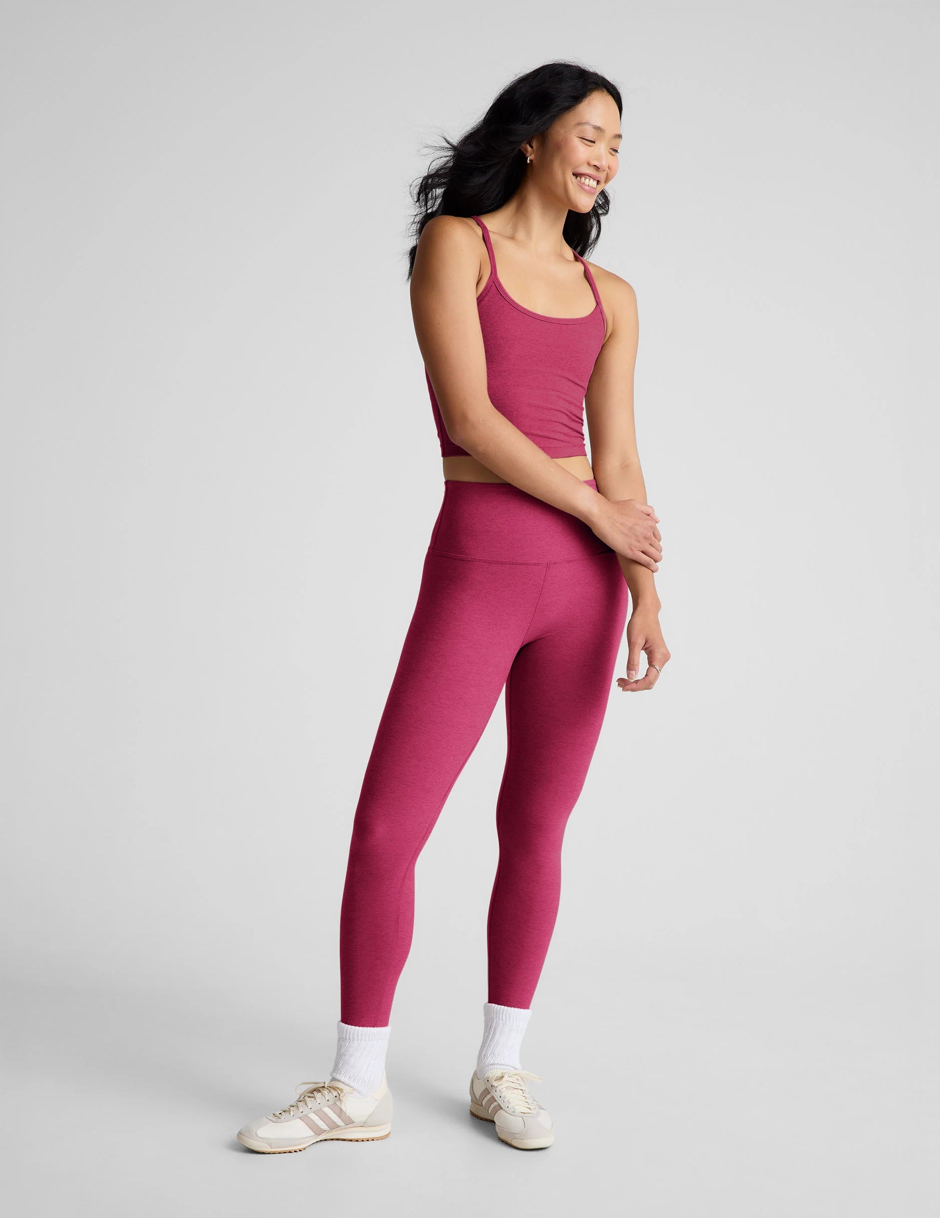Spacedye Caught in the Midi HW Legging-Sangria Heather