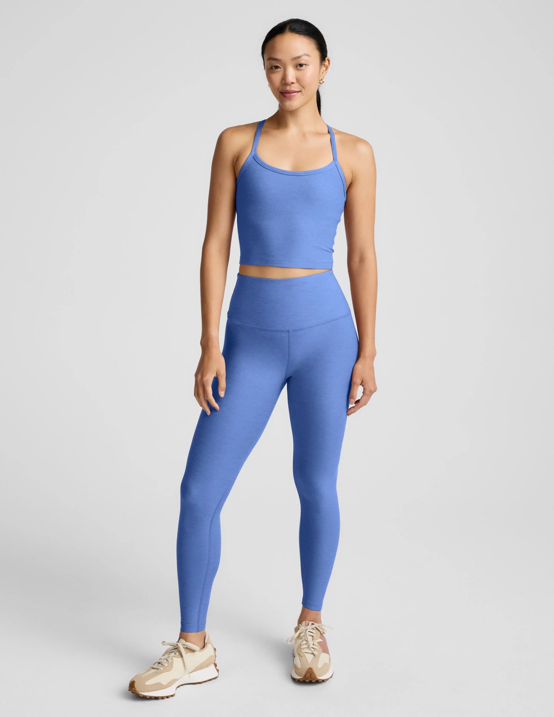 Spacedye Caught in the Midi HW Legging-Wild Flower Blue Heather
