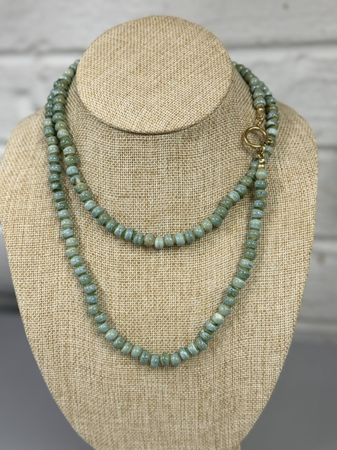 Tide and True Beaded Wrap Necklace-Seafoam Green