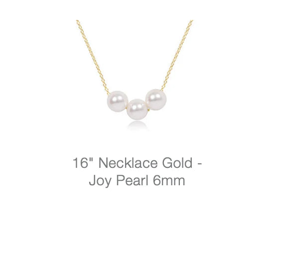 Joy Pearl 16" Necklace 6mm Pearls-EN