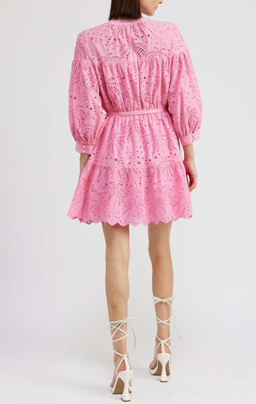 Beck Mini Dress -Taffy Pink