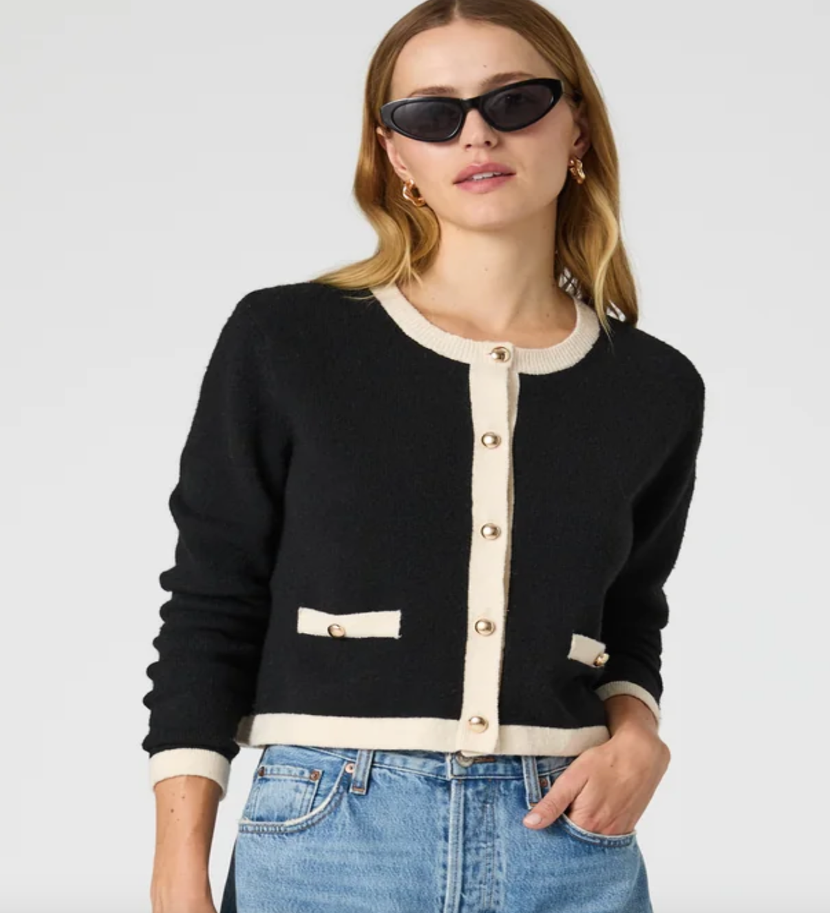 Vhari Contrast Cardigan