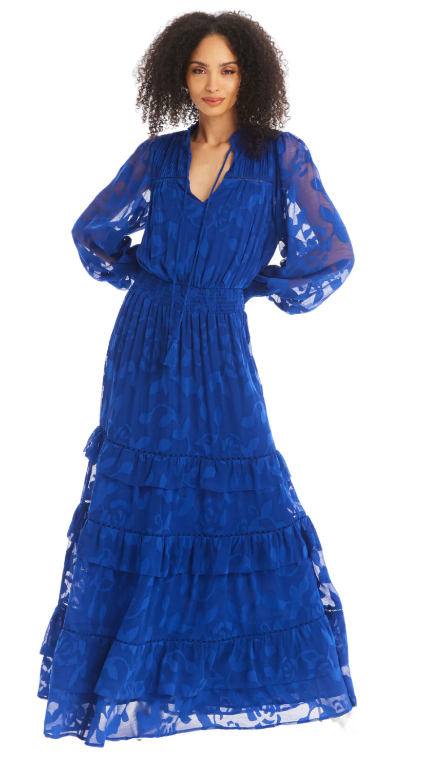 Nora Maxi Dress-Cobalt Blue