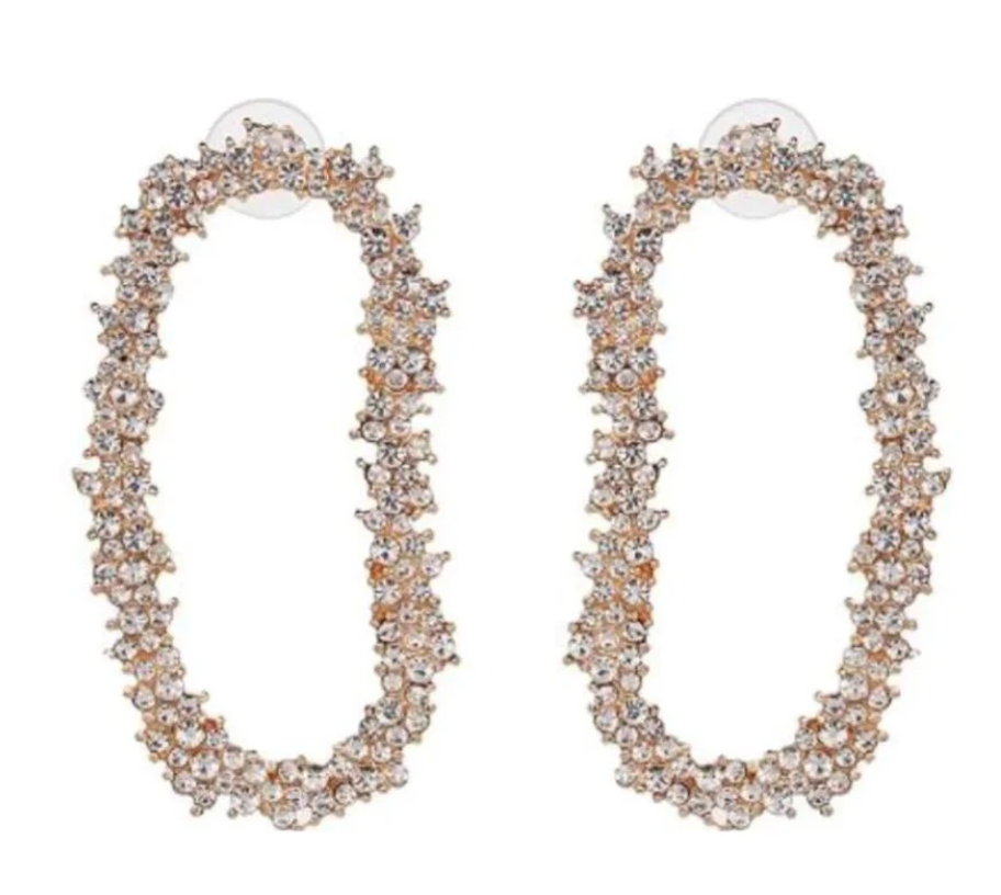 Crystal Garland Earrings- Clear