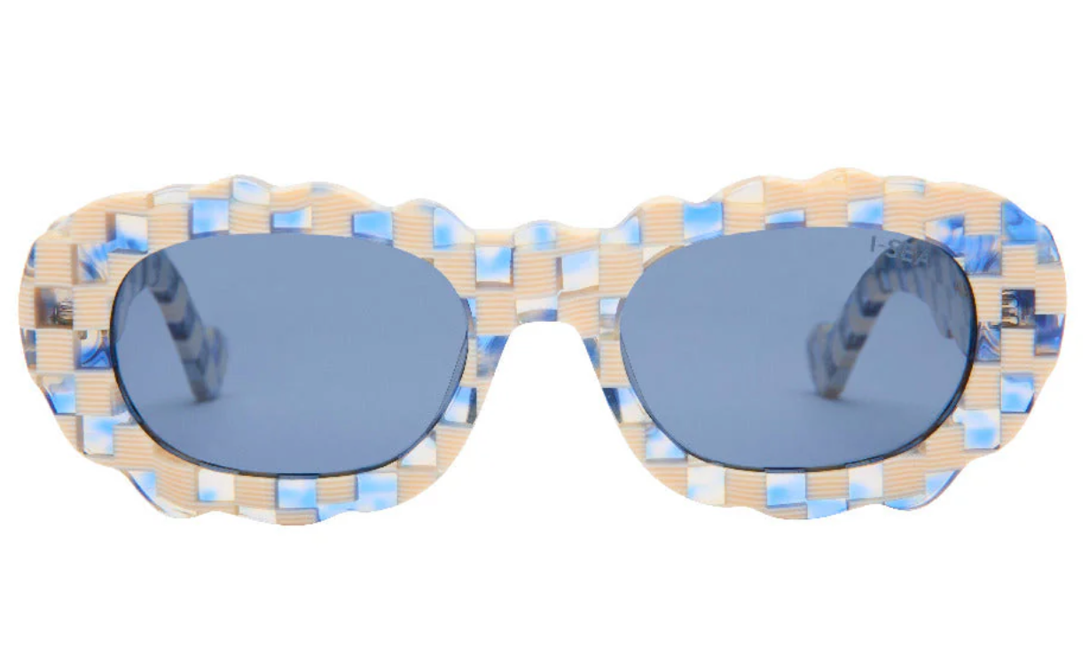 Clous 9 Sunnies- Check/Navy