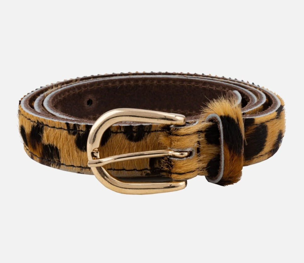 Skinny Cow Hair Belt - Leopard
