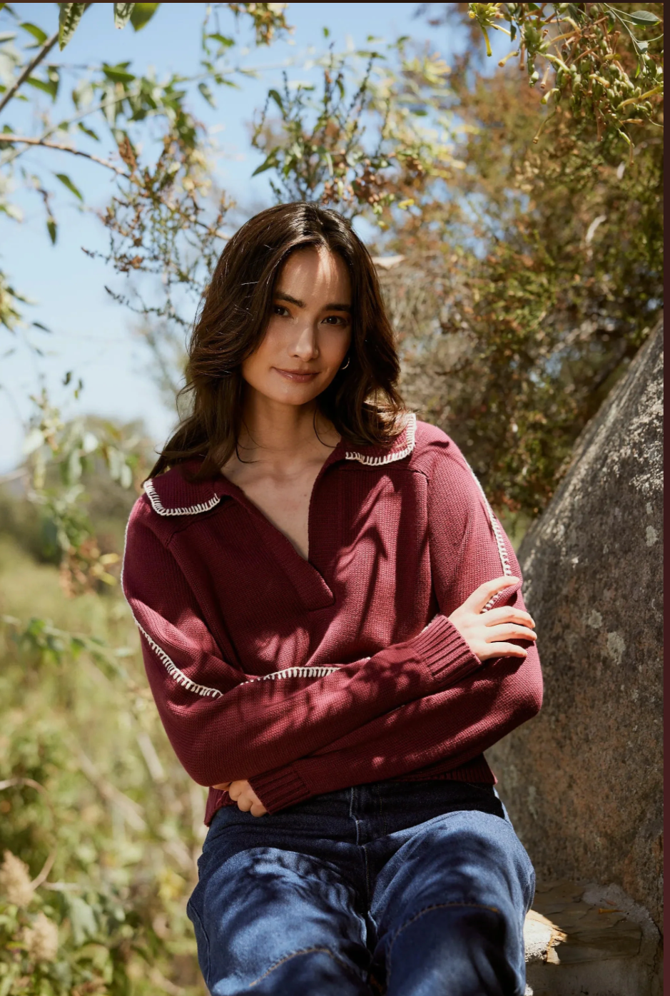 Elly Sweater-Zinfandel