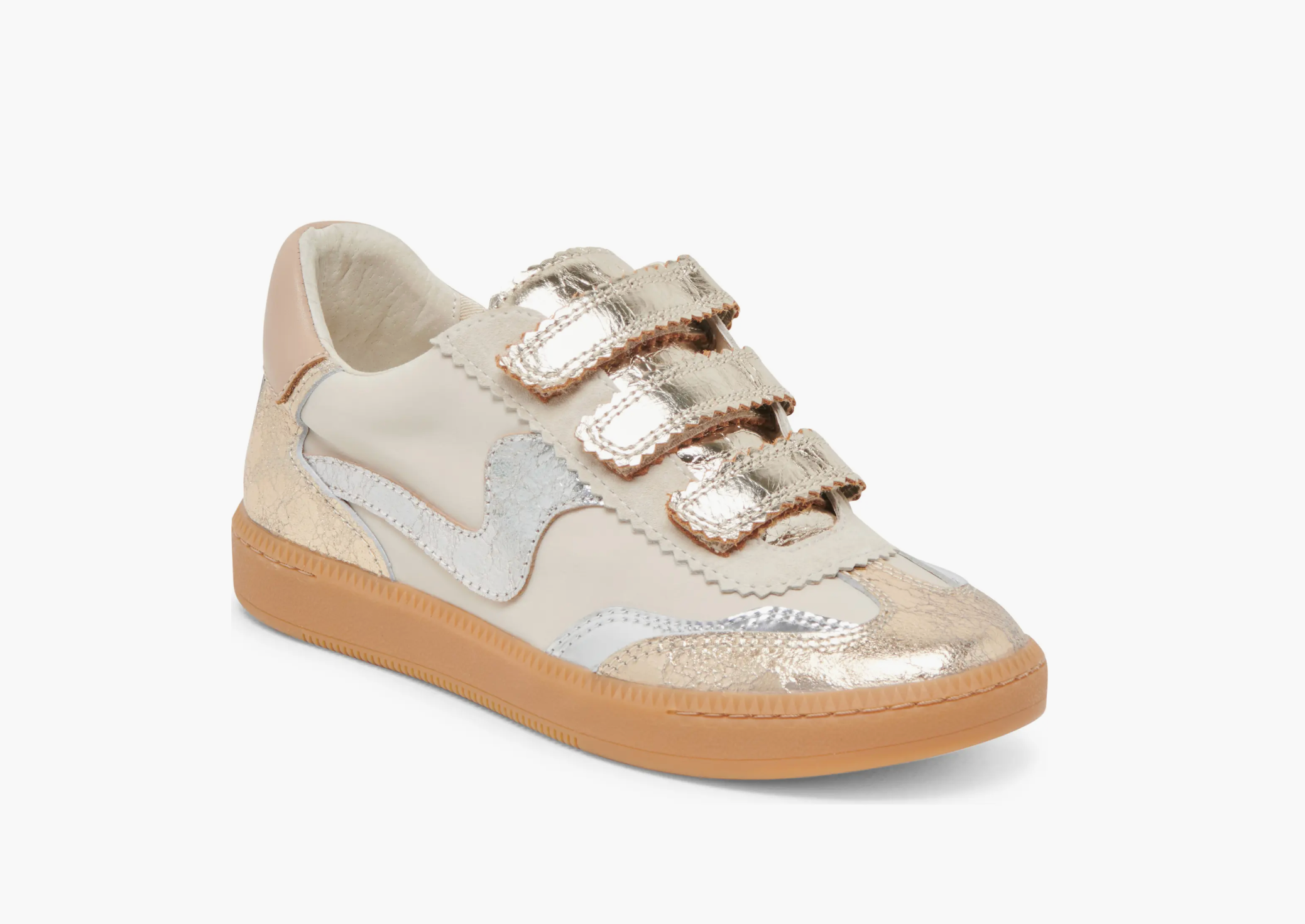 Notice Velcro Sneaker- Silver/Gold