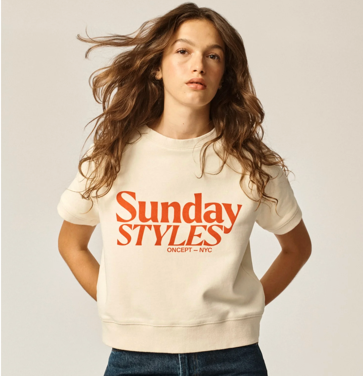 Oncept Maud Sunday Styles Sweatshirt-Buttercream