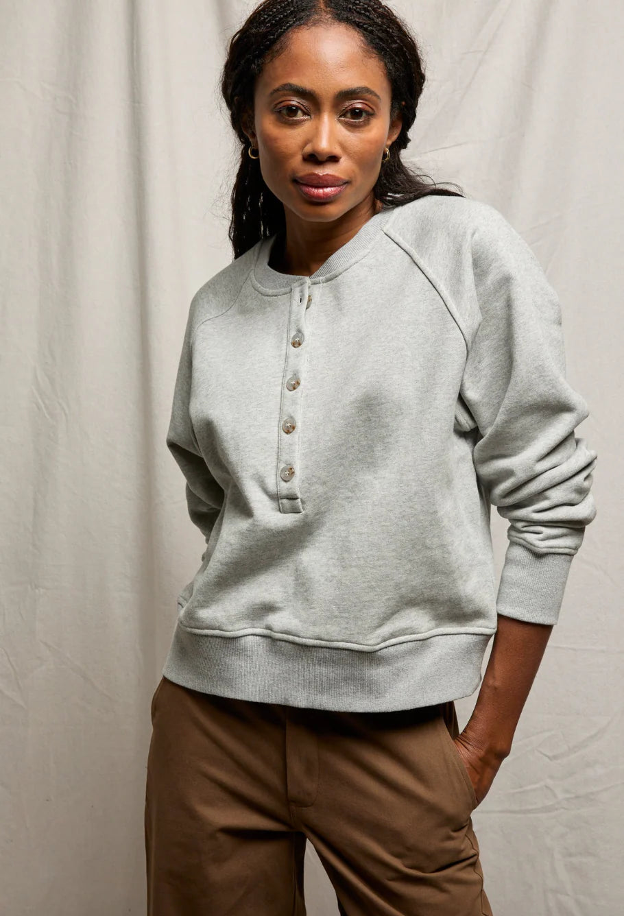 Bowen French Terry Sweatshirt -Heather Grey