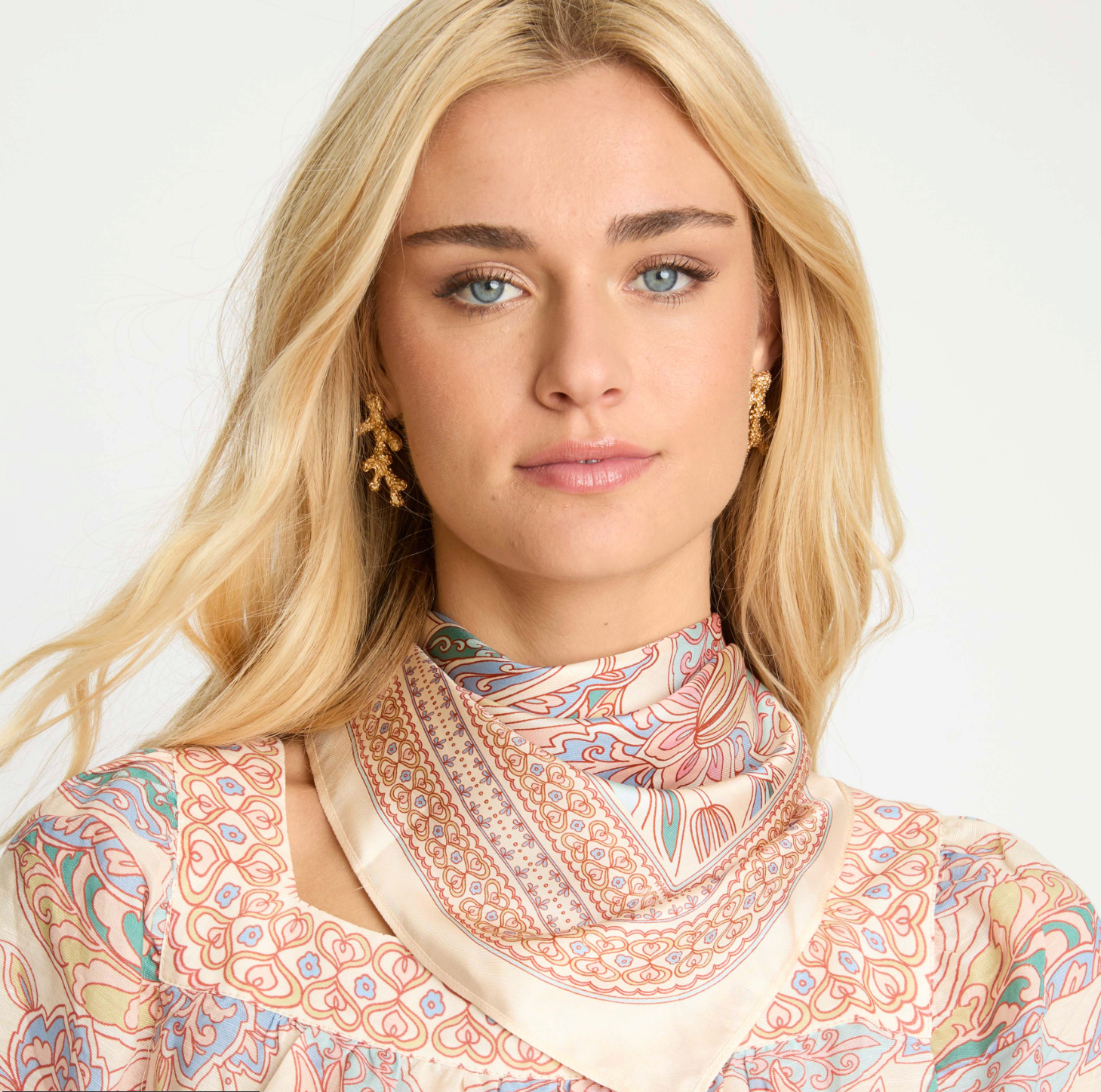 Renee Silk Scarf-Paisley Floral