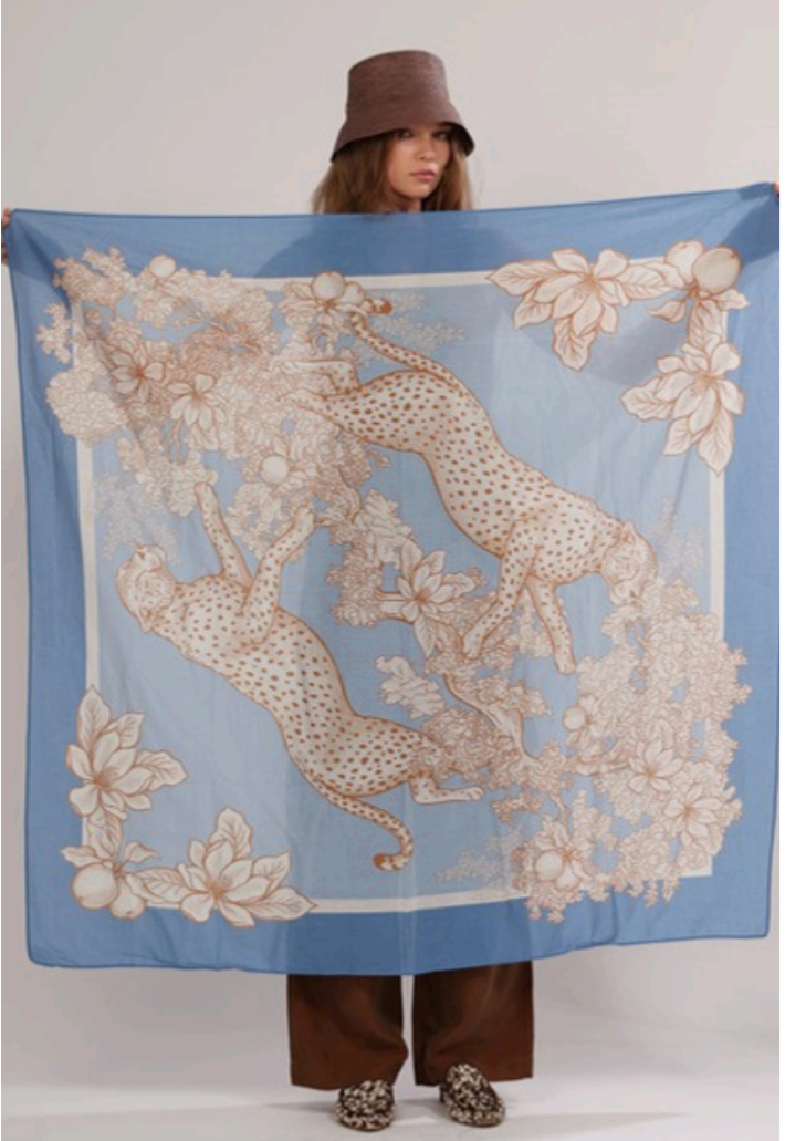 Light Blue Africa Scarf