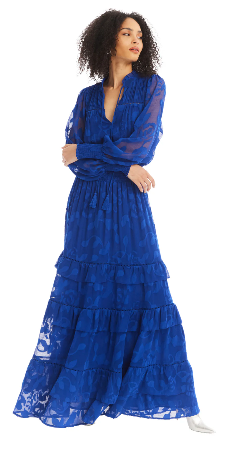 Nora Maxi Dress-Cobalt Blue