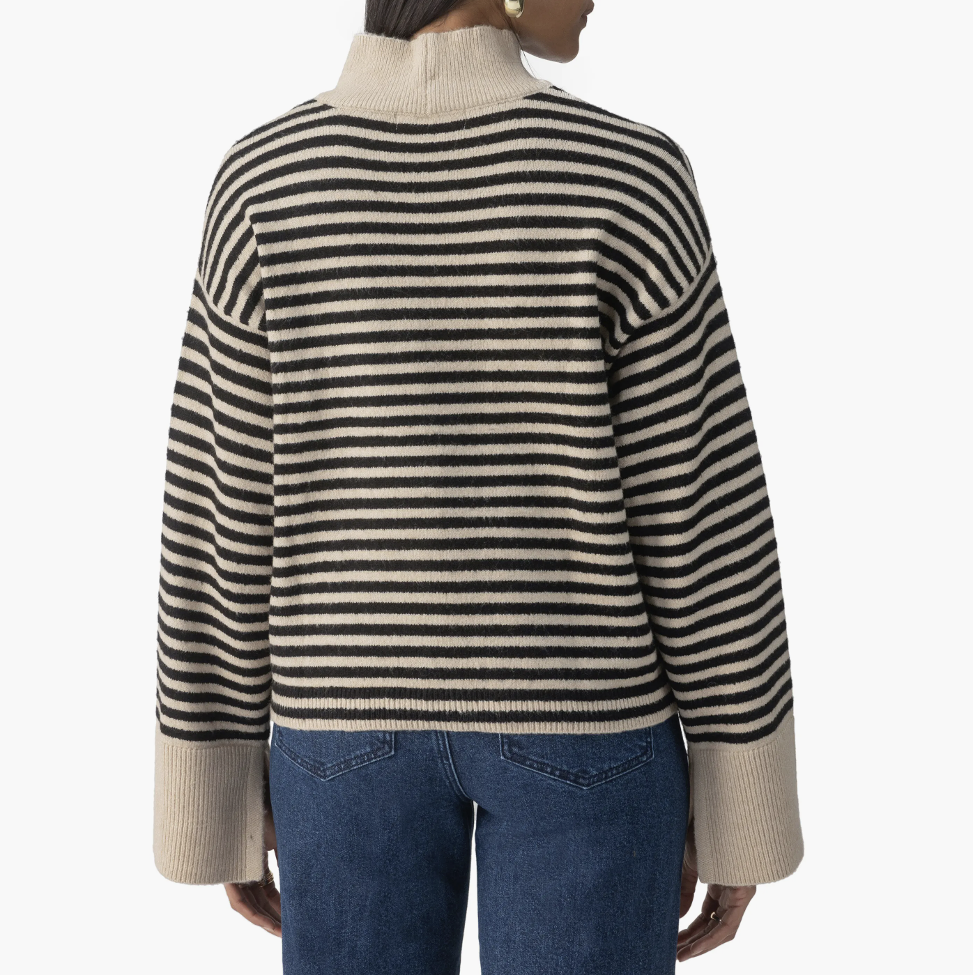 Chalet Stripe Sweater - Frosted Almond