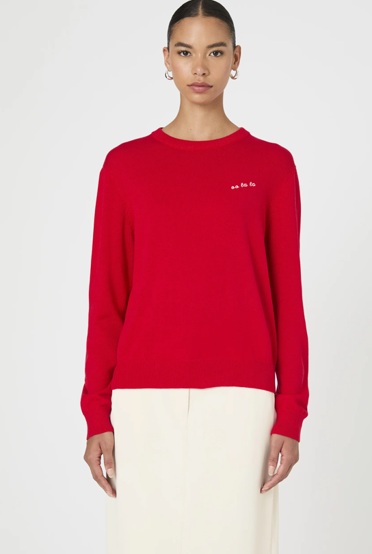 Cashmere Blend Embroidered Sweater