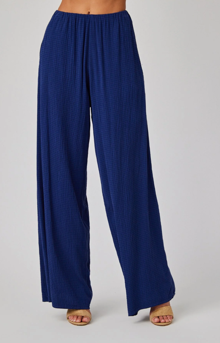 Clean Wide Leg Pant - Navy Coast