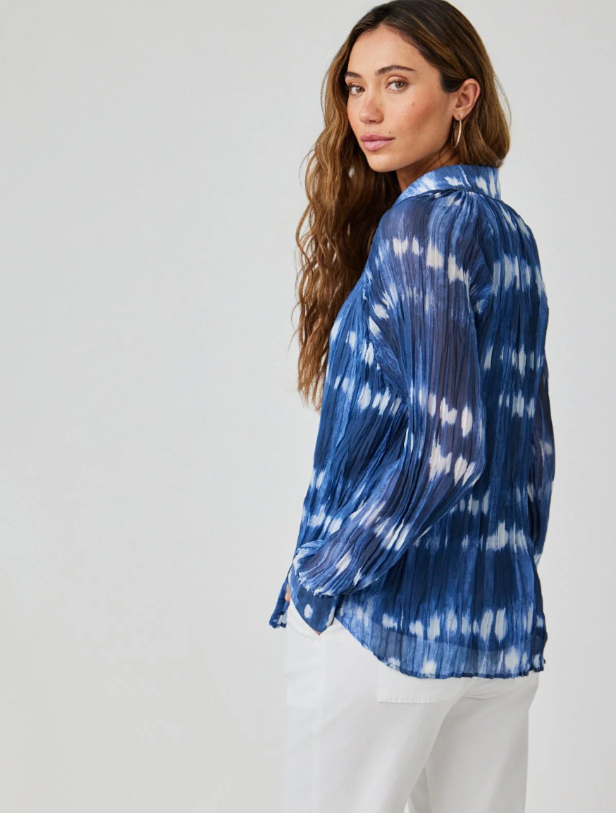 Pleated Ragland Long Sleeve