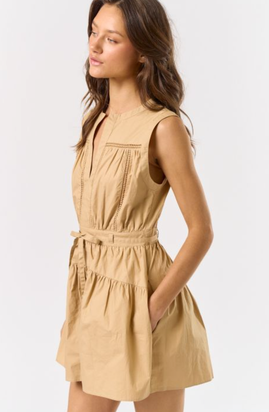 Sleeveless Taupe Romper